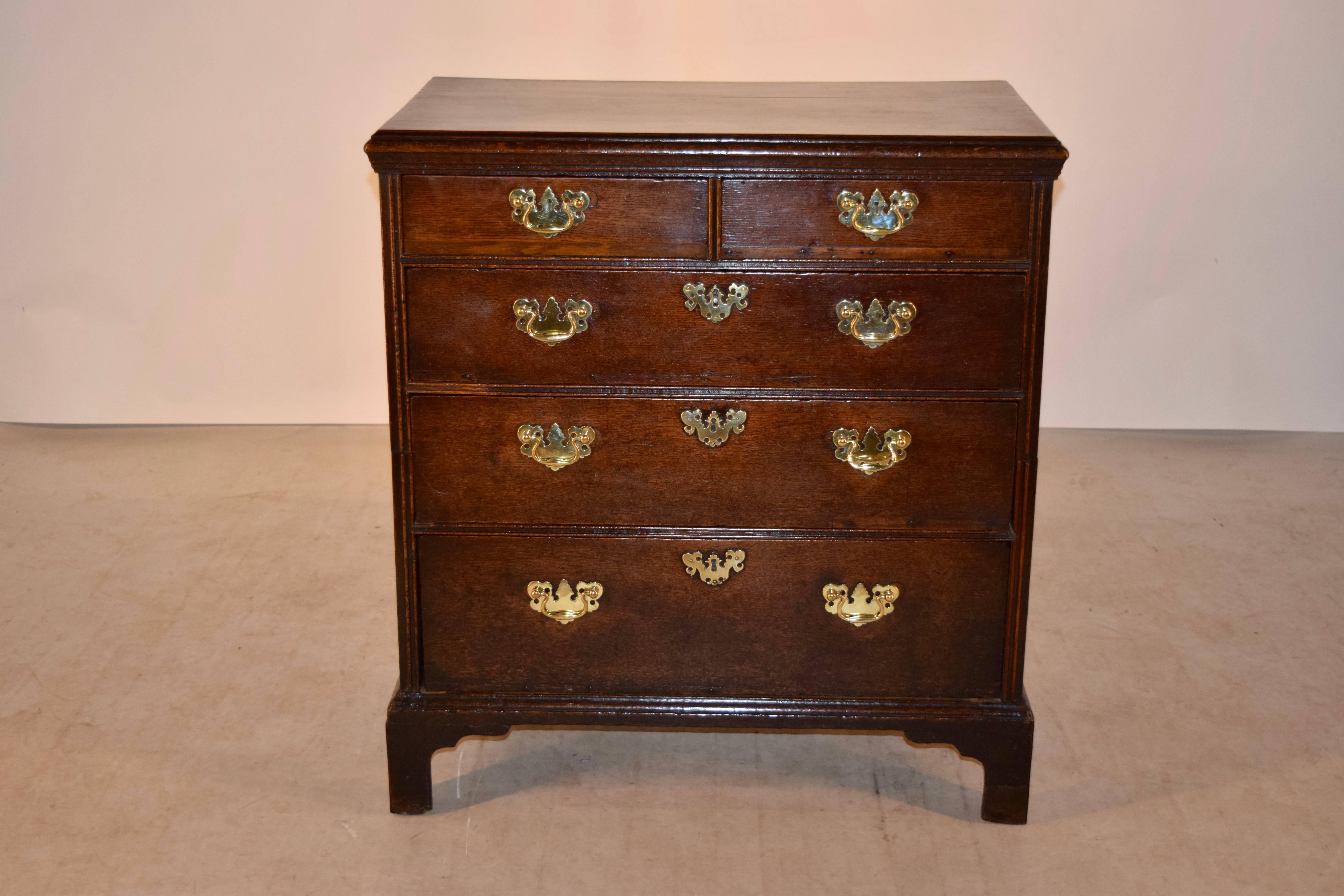 George III Early 19th Century Oak Chest of Drawers