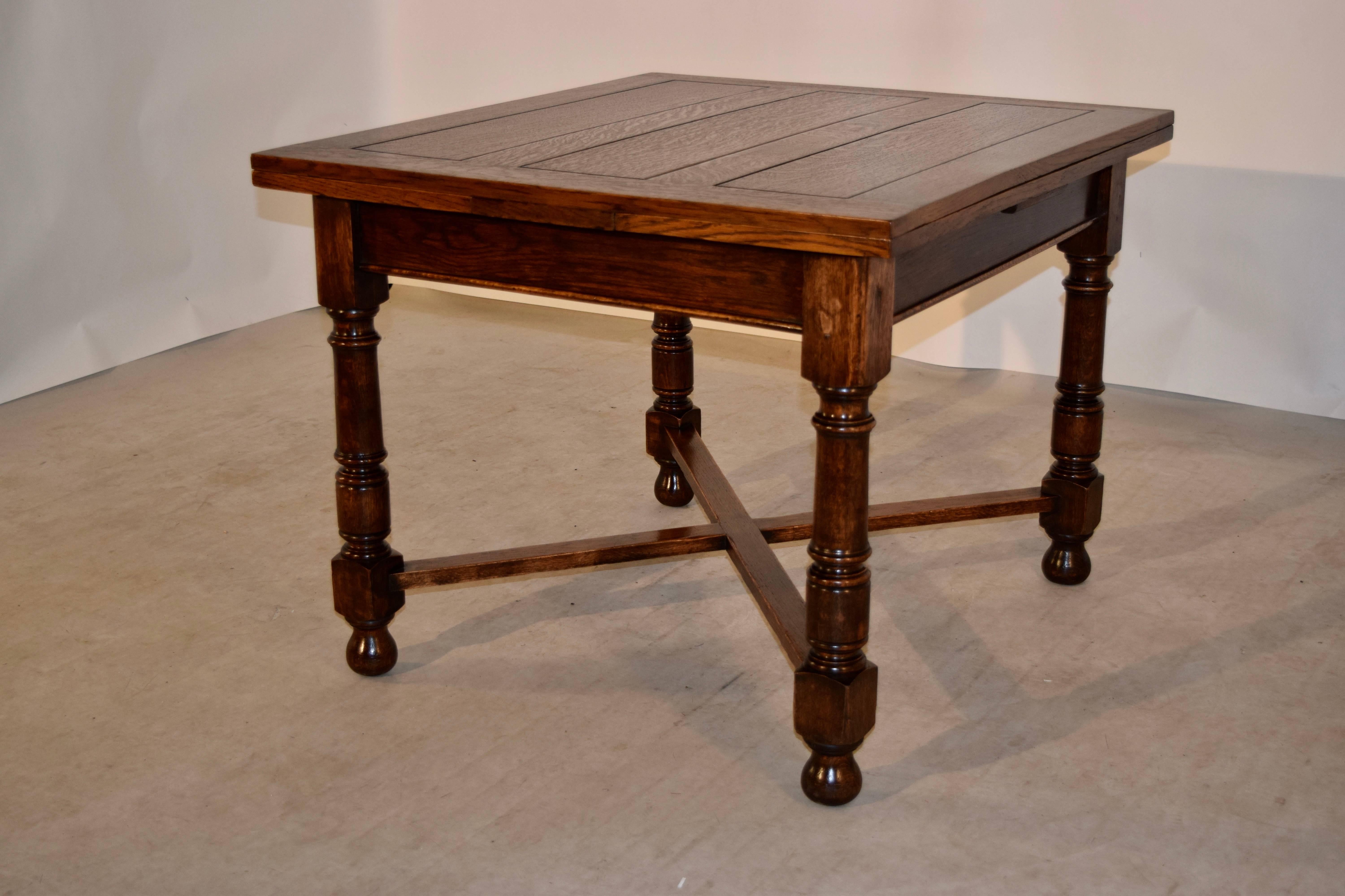 antique draw leaf table