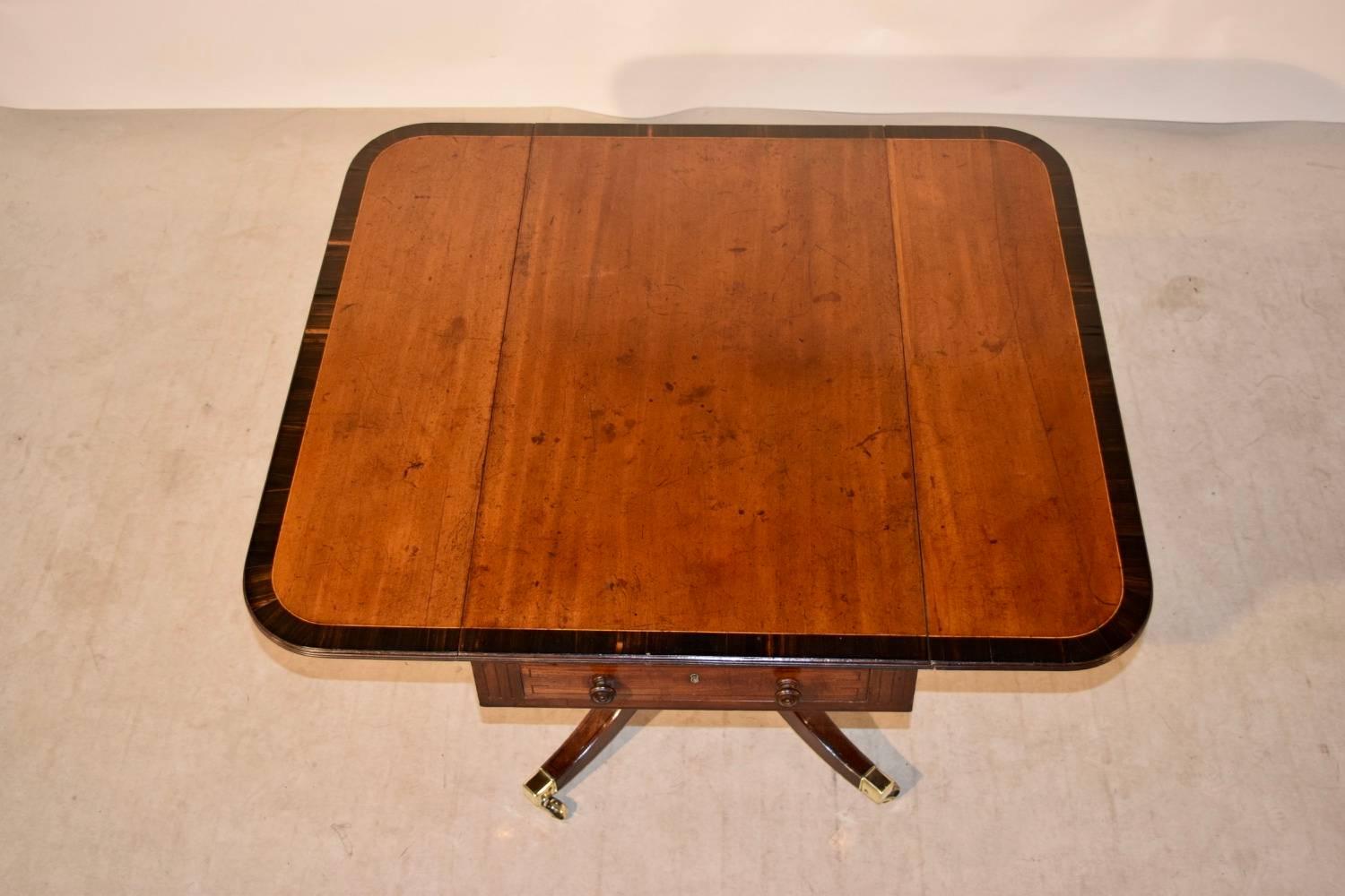 19th Century Mahogany Sofa Table with Coromandel Banding 2