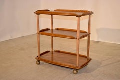 Mid-Century Elm Bar Cart