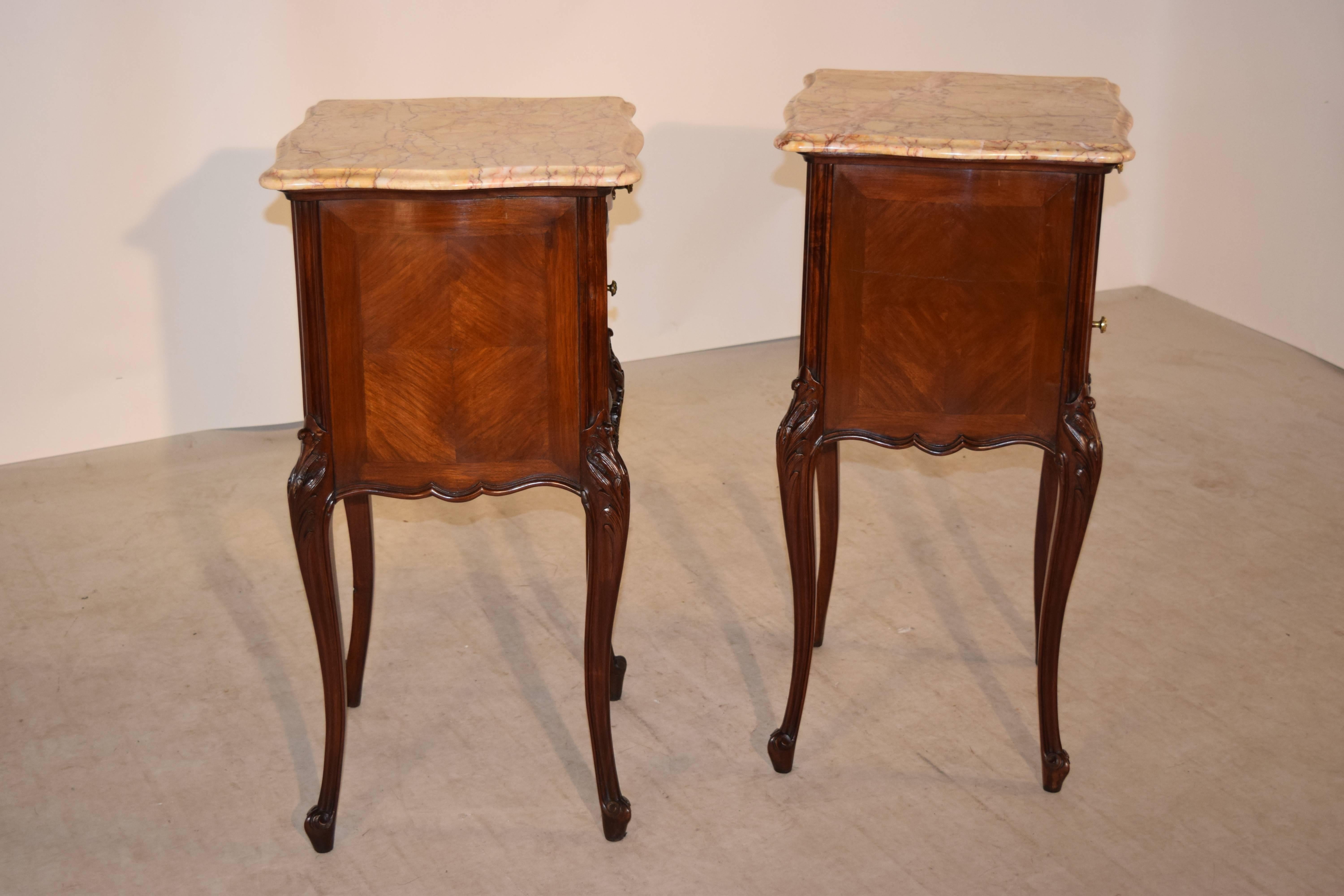 19th Century Pair of French Bedside Tables In Excellent Condition In High Point, NC