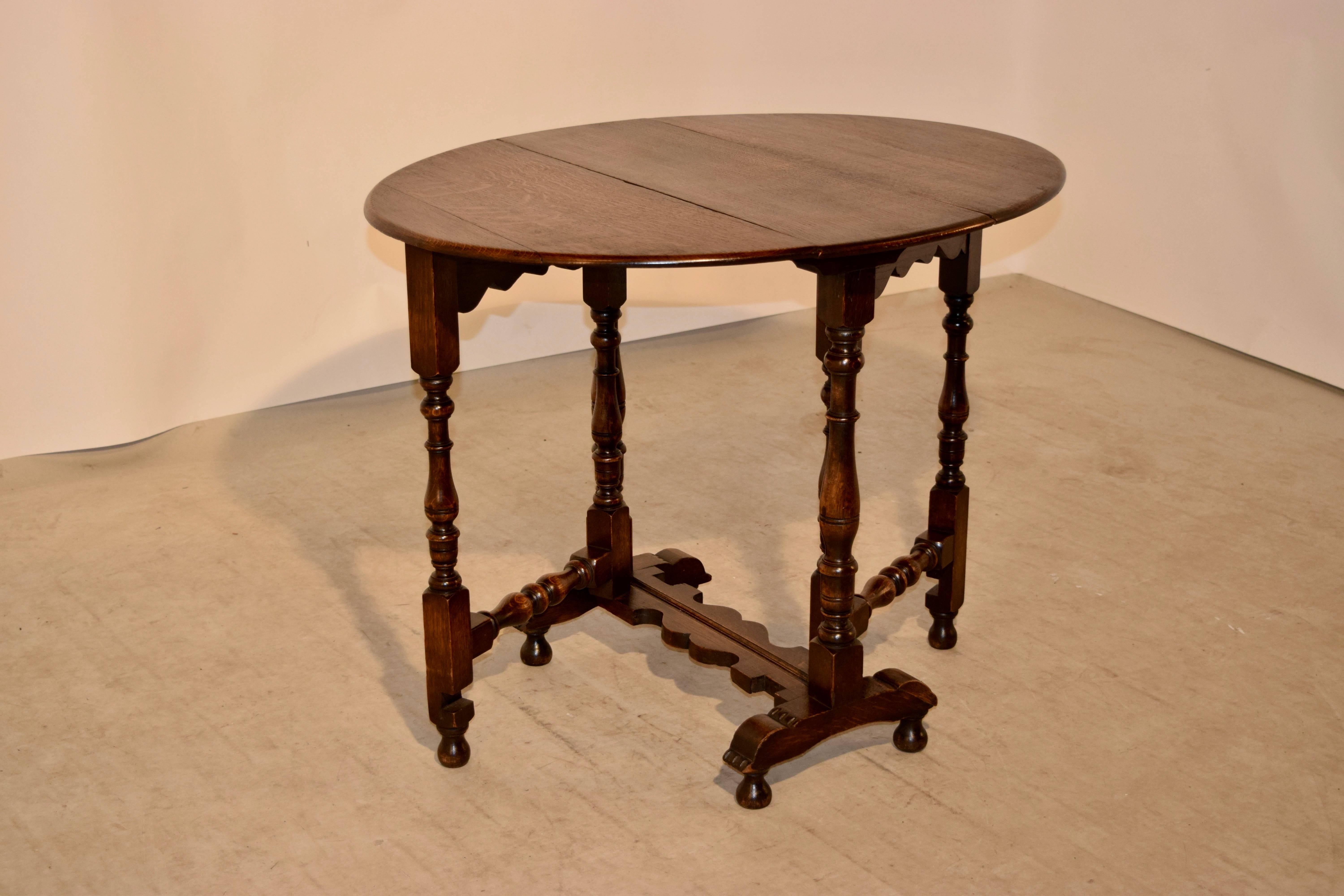 19th Century English Oak Gate Leg Table (Englisch)