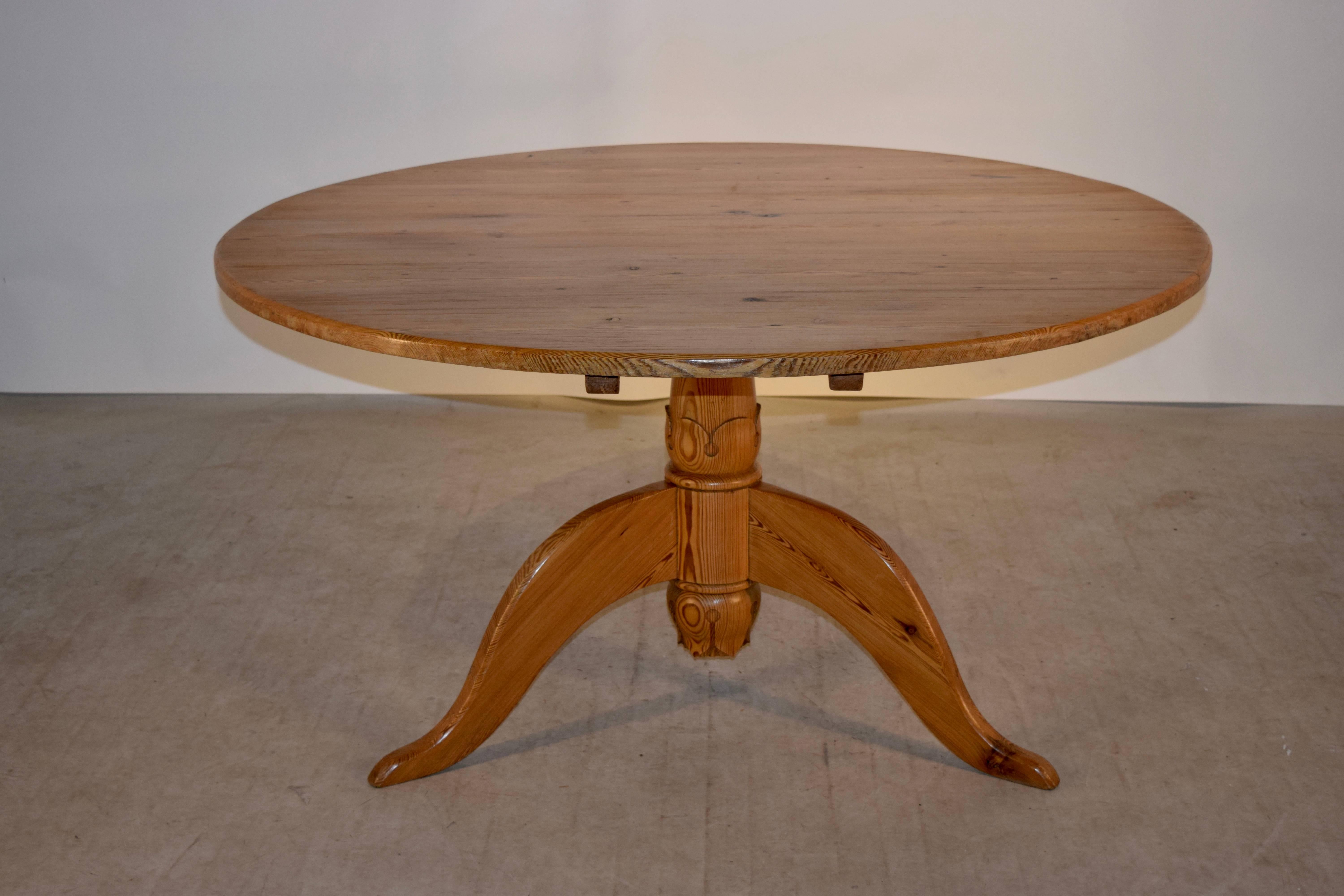 Late 19th Century English Pine Tilt-Top In Good Condition In High Point, NC