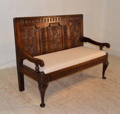 Early 18th Century English Oak Settle