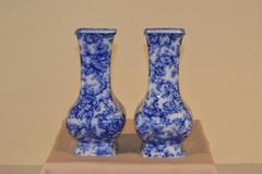 Late 19th Century Pair of Transferware Vases