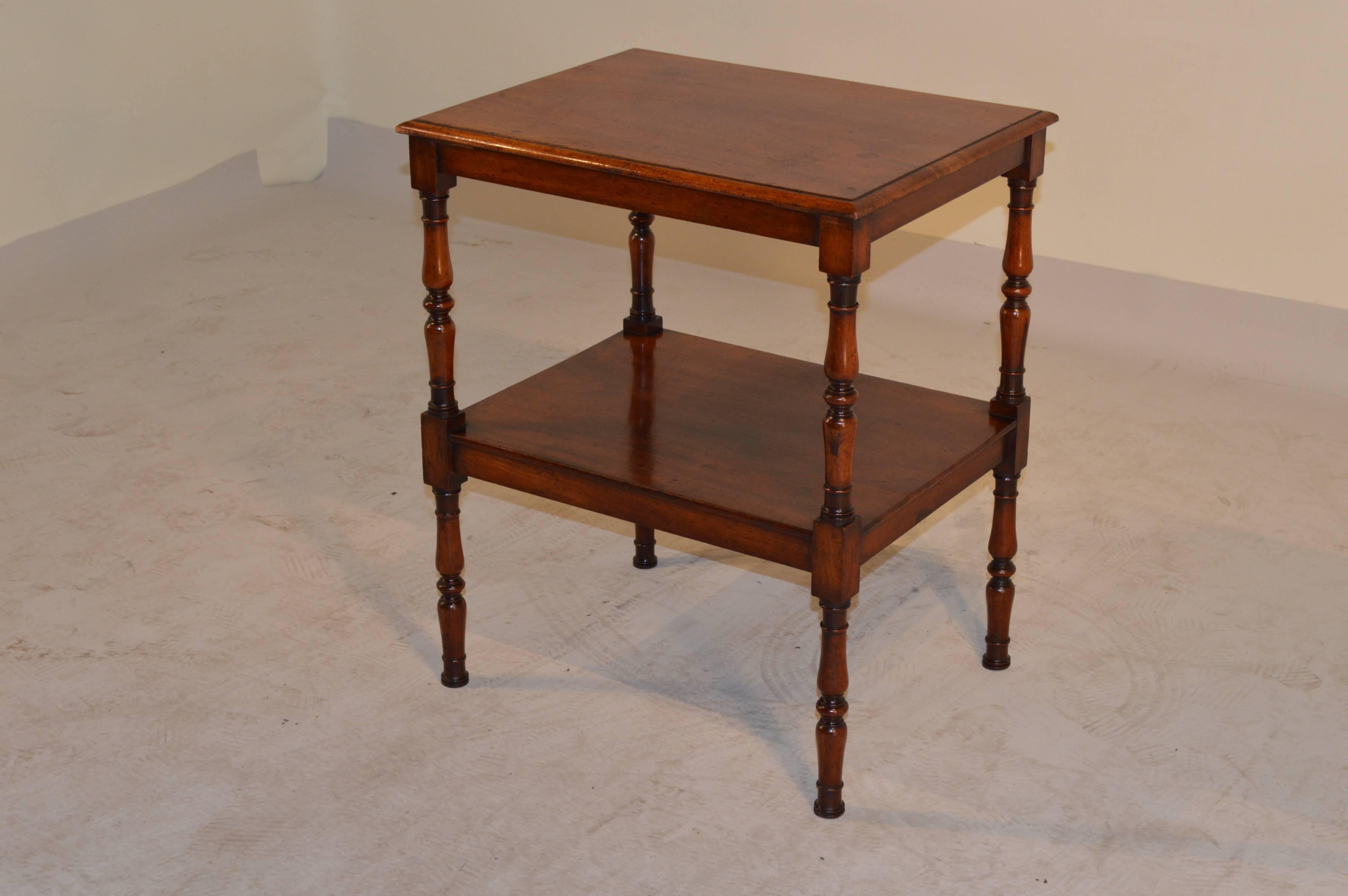 Victorian 19th Century English Mahogany Tiered Side Table