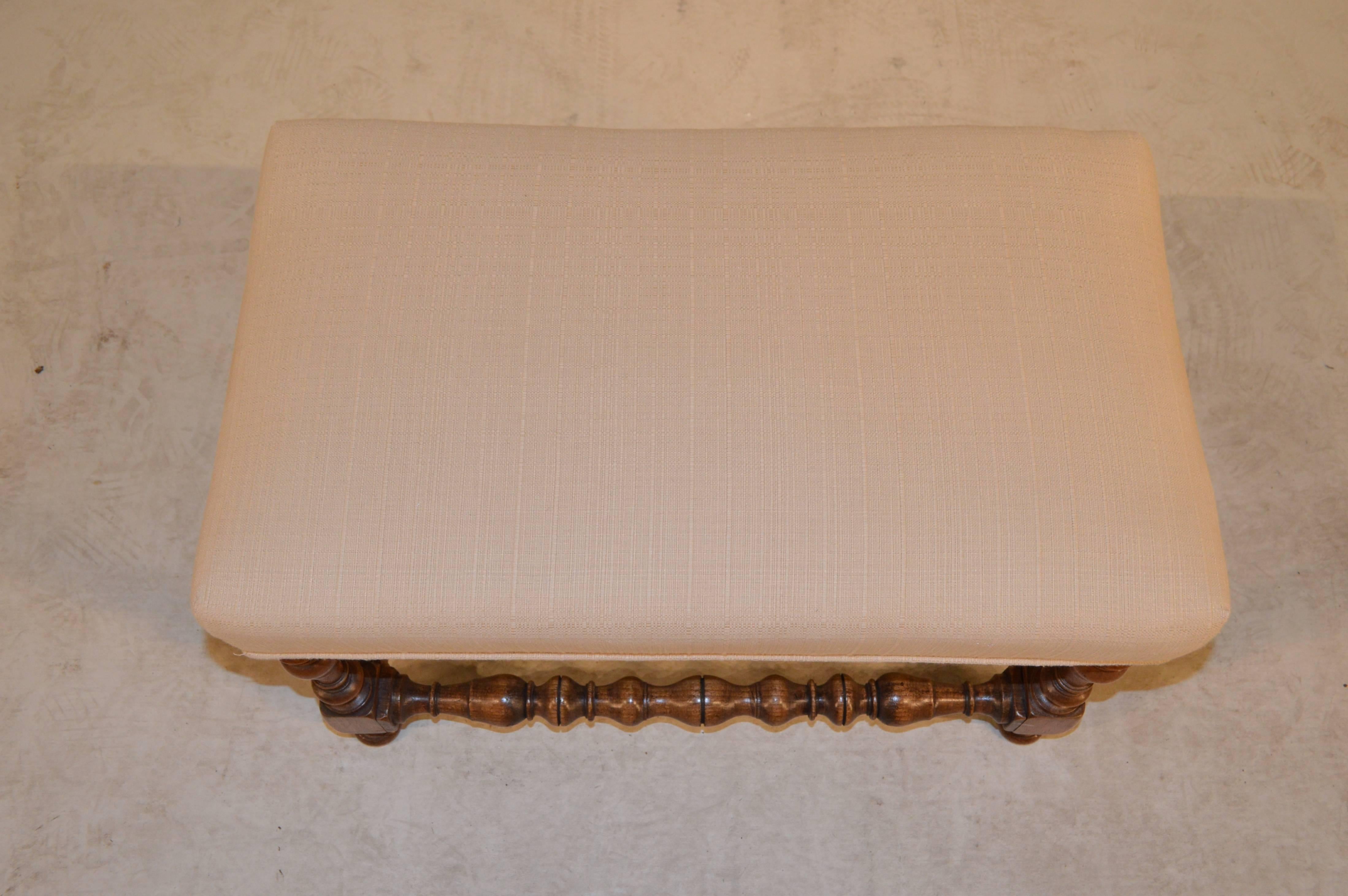 Napoleon III 19th Century French Upholstered Bench