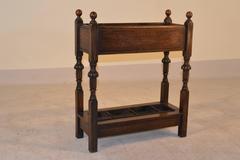 19th Century English Oak Umbrella Stand
