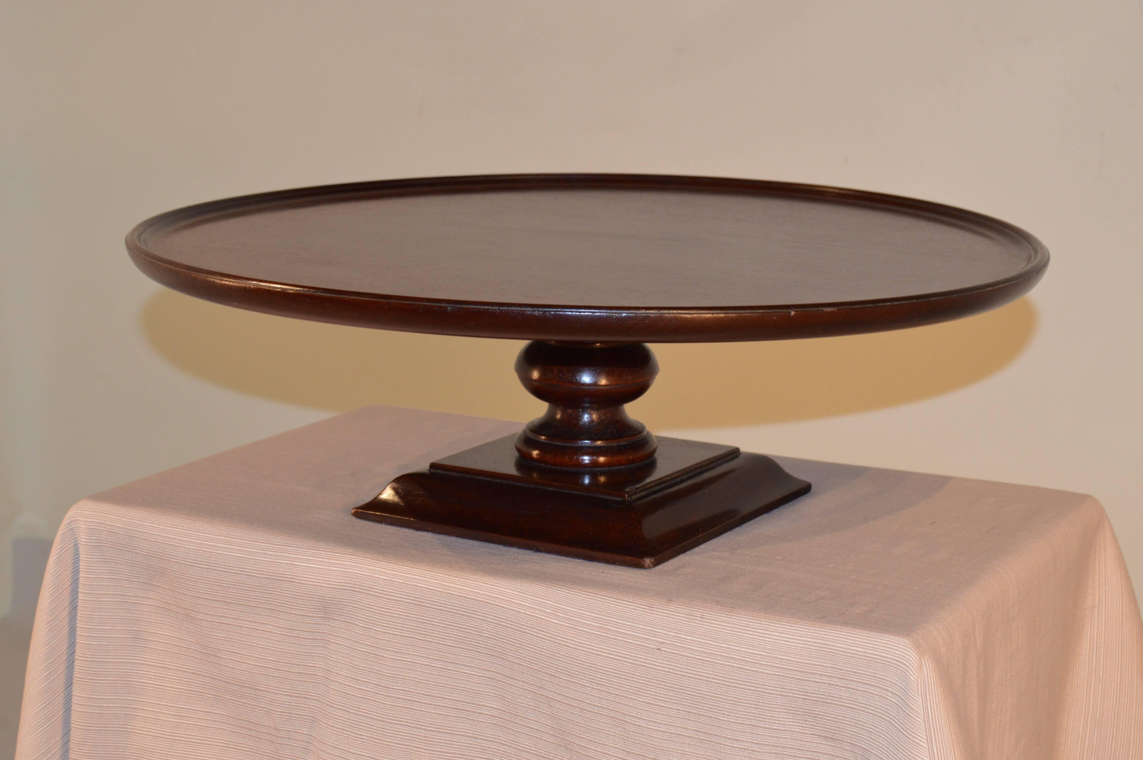 Turned 19th Century English Mahogany Lazy Susan