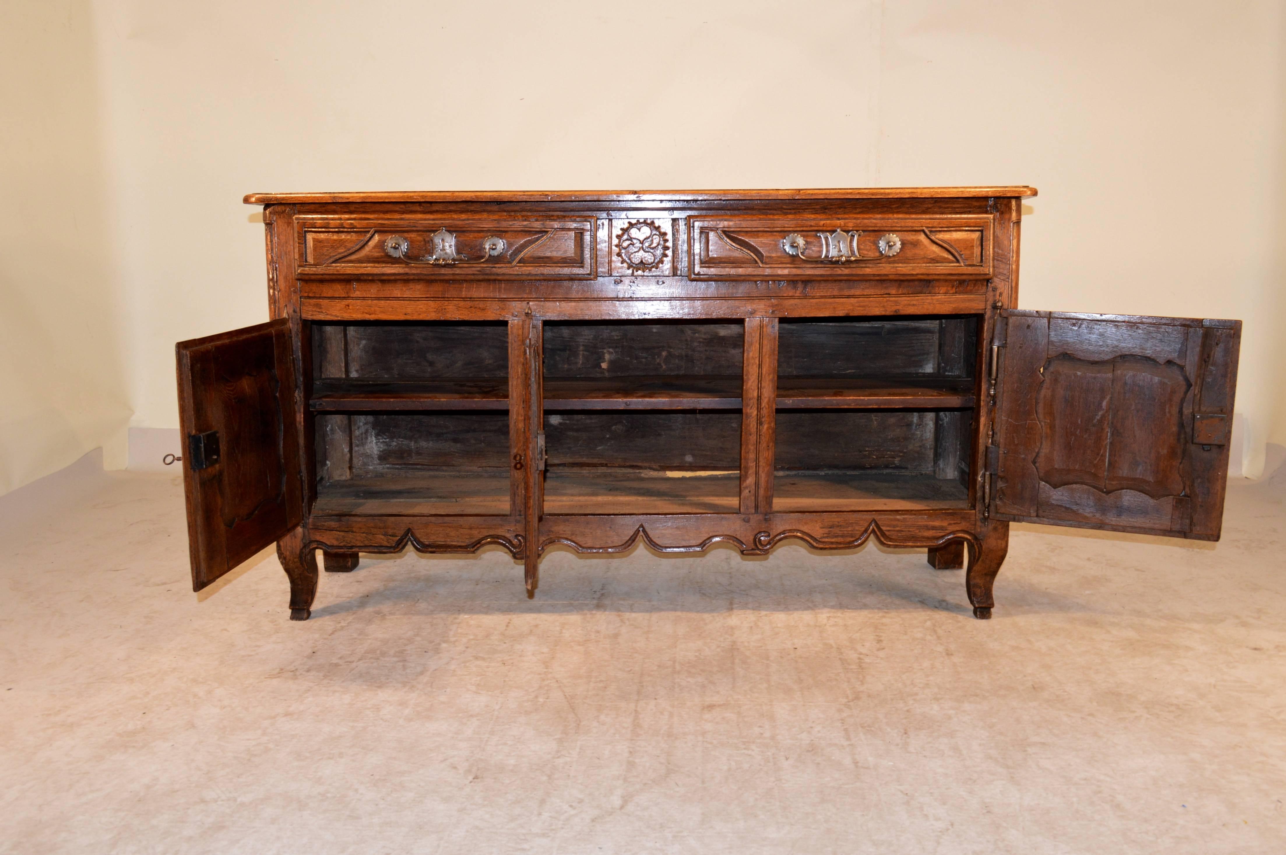 Carved 18th Century Country French Buffet