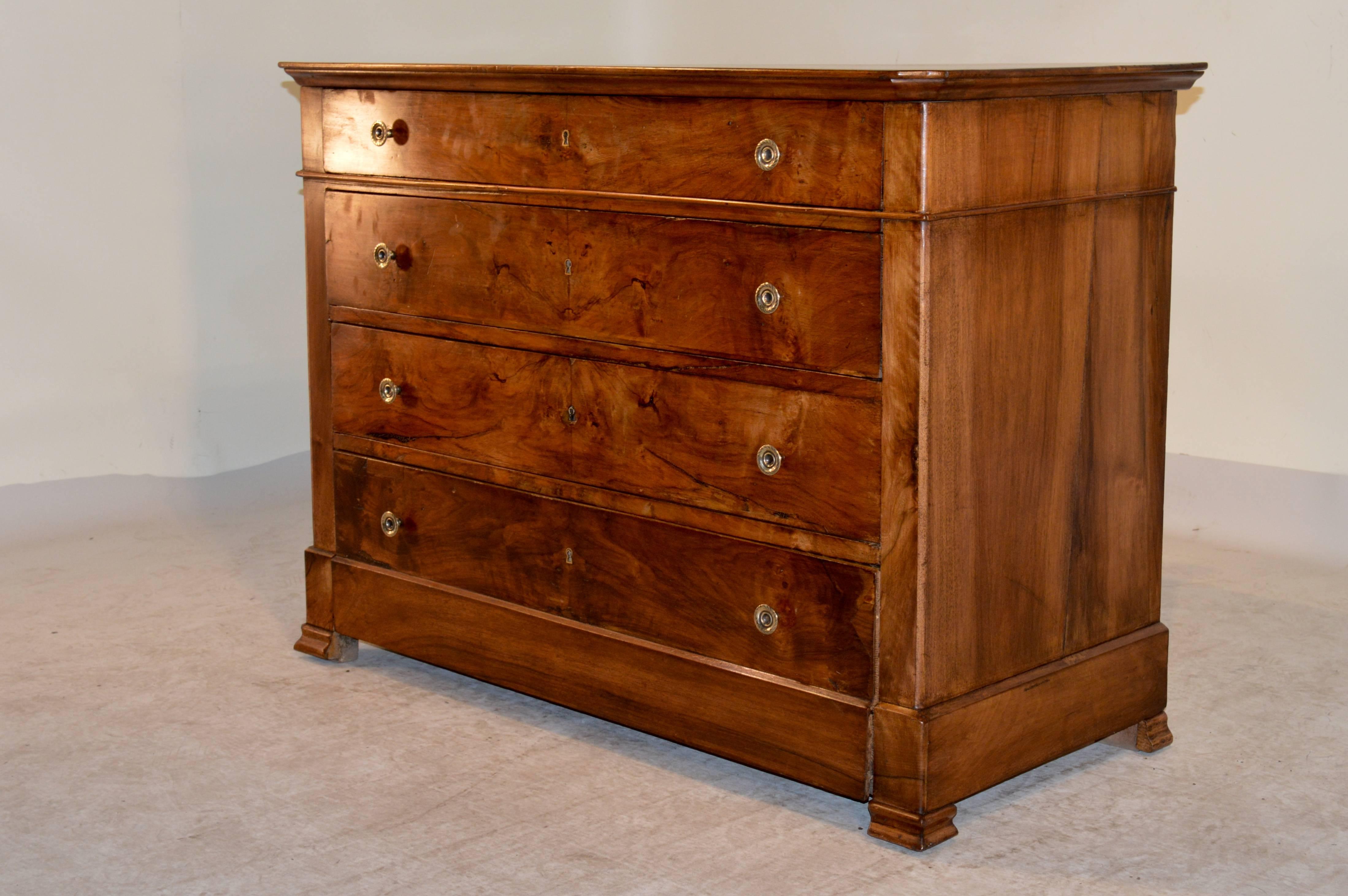 Louis Philippe 19th Century Louis Phillipe Commode in Walnut