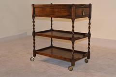 English Oak Drink Cart, circa 1900