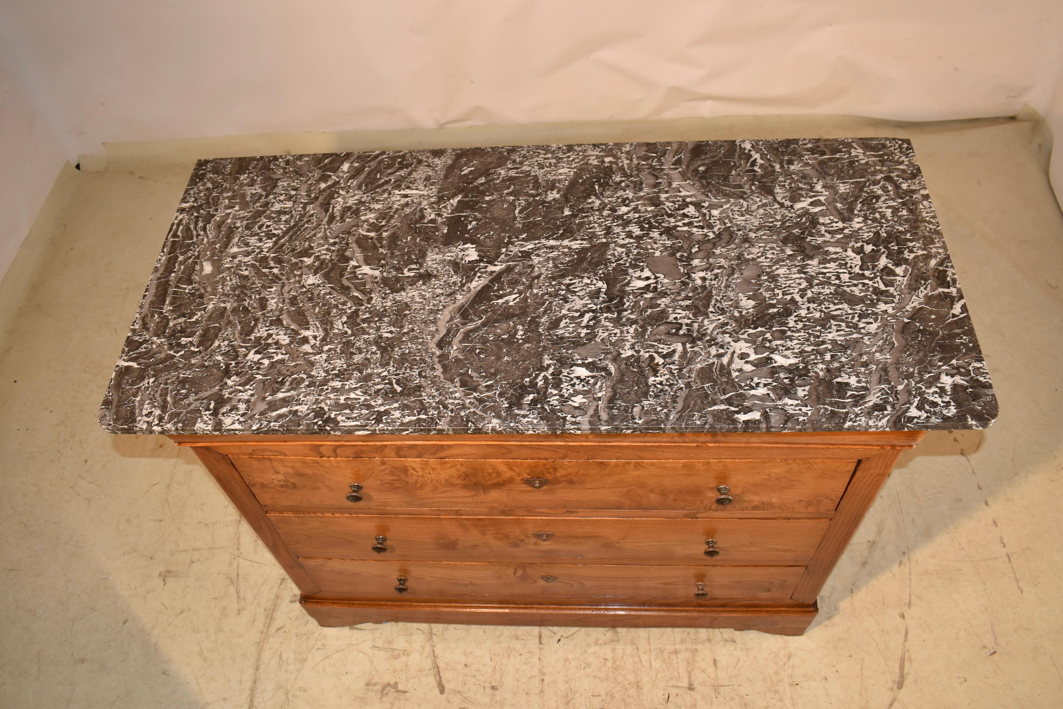 19th Century Burl Ash Commode from France For Sale 2