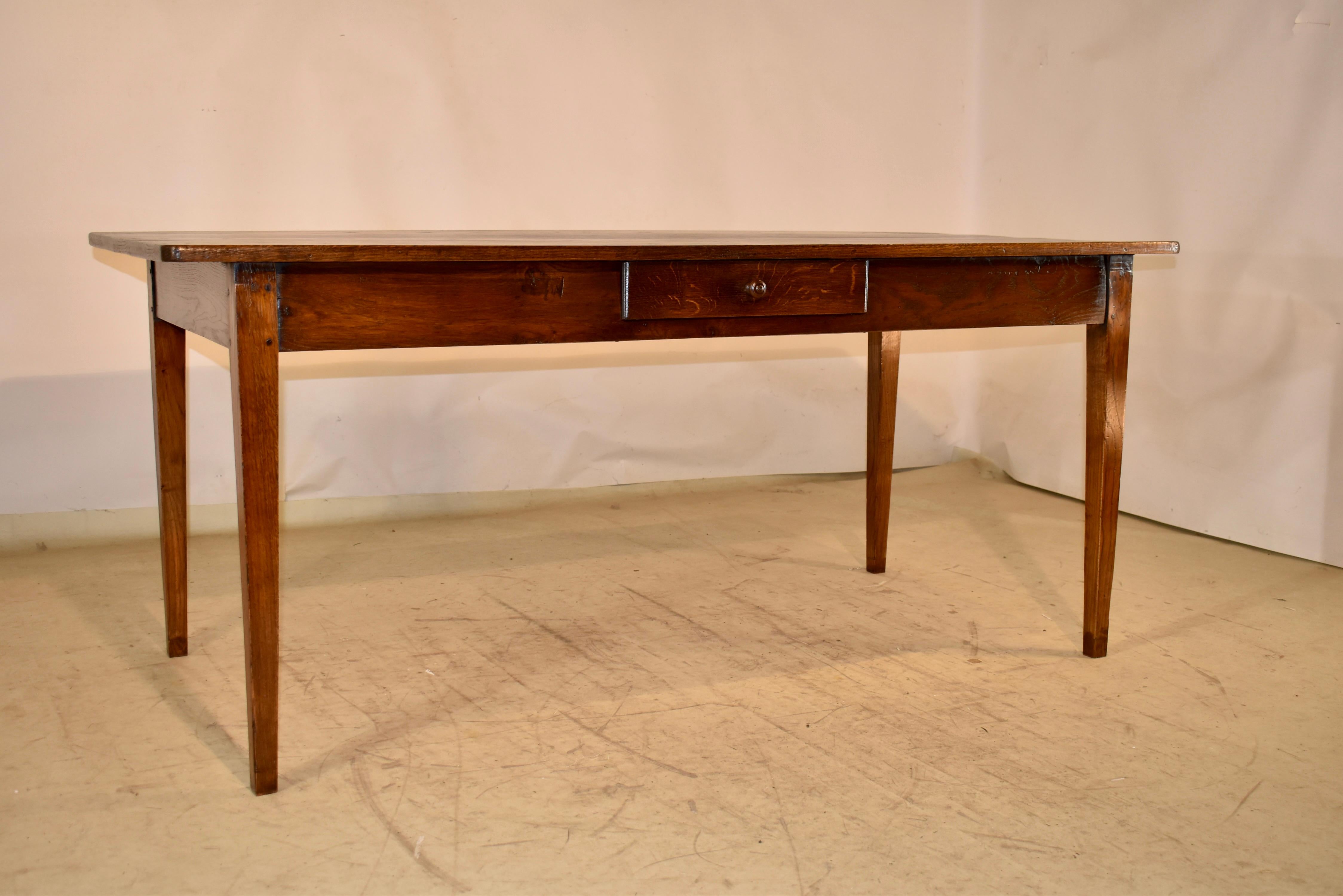Louis XVI 18th Century Chestnut Farm Table from France For Sale
