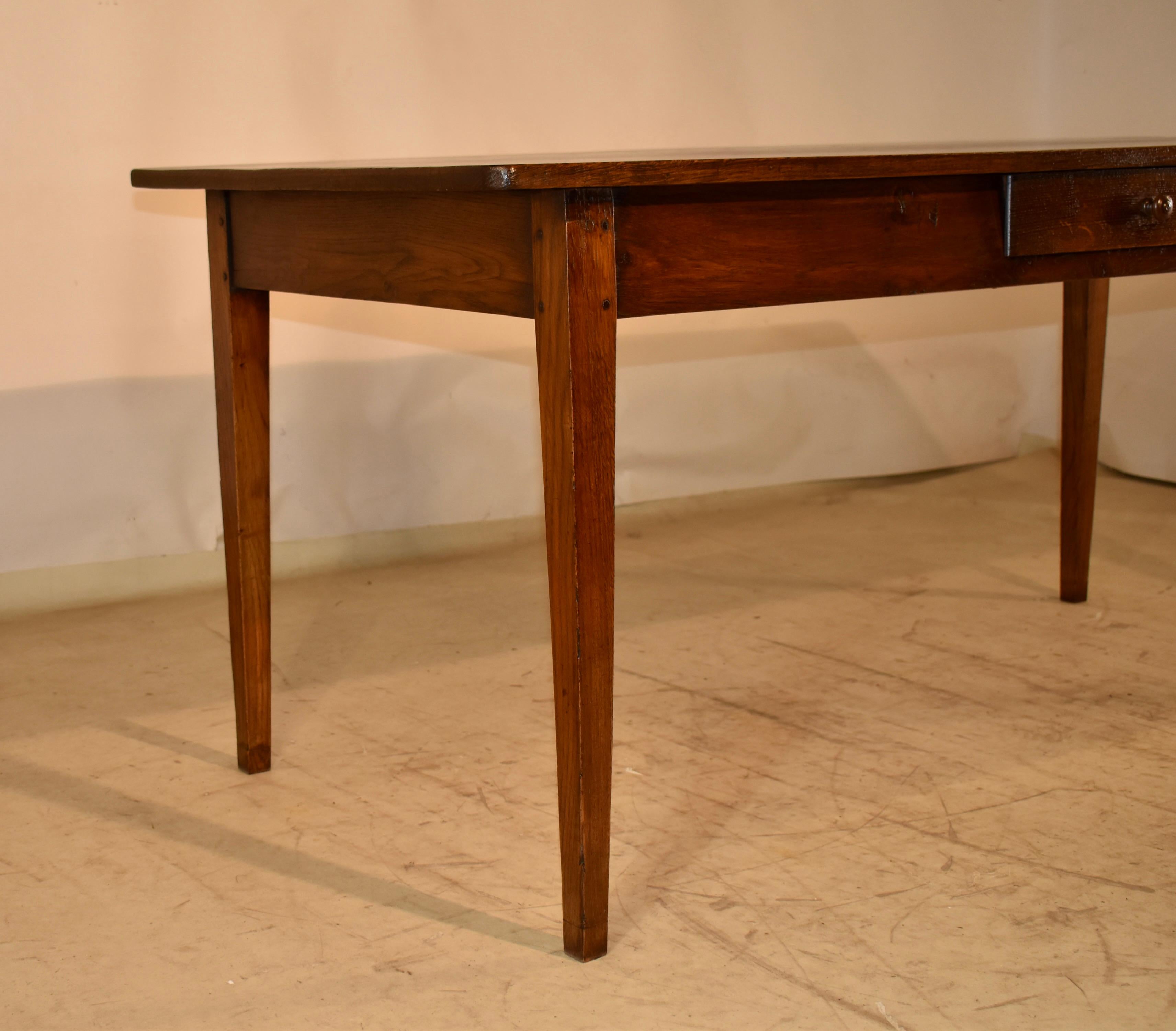 18th Century Chestnut Farm Table from France For Sale 7