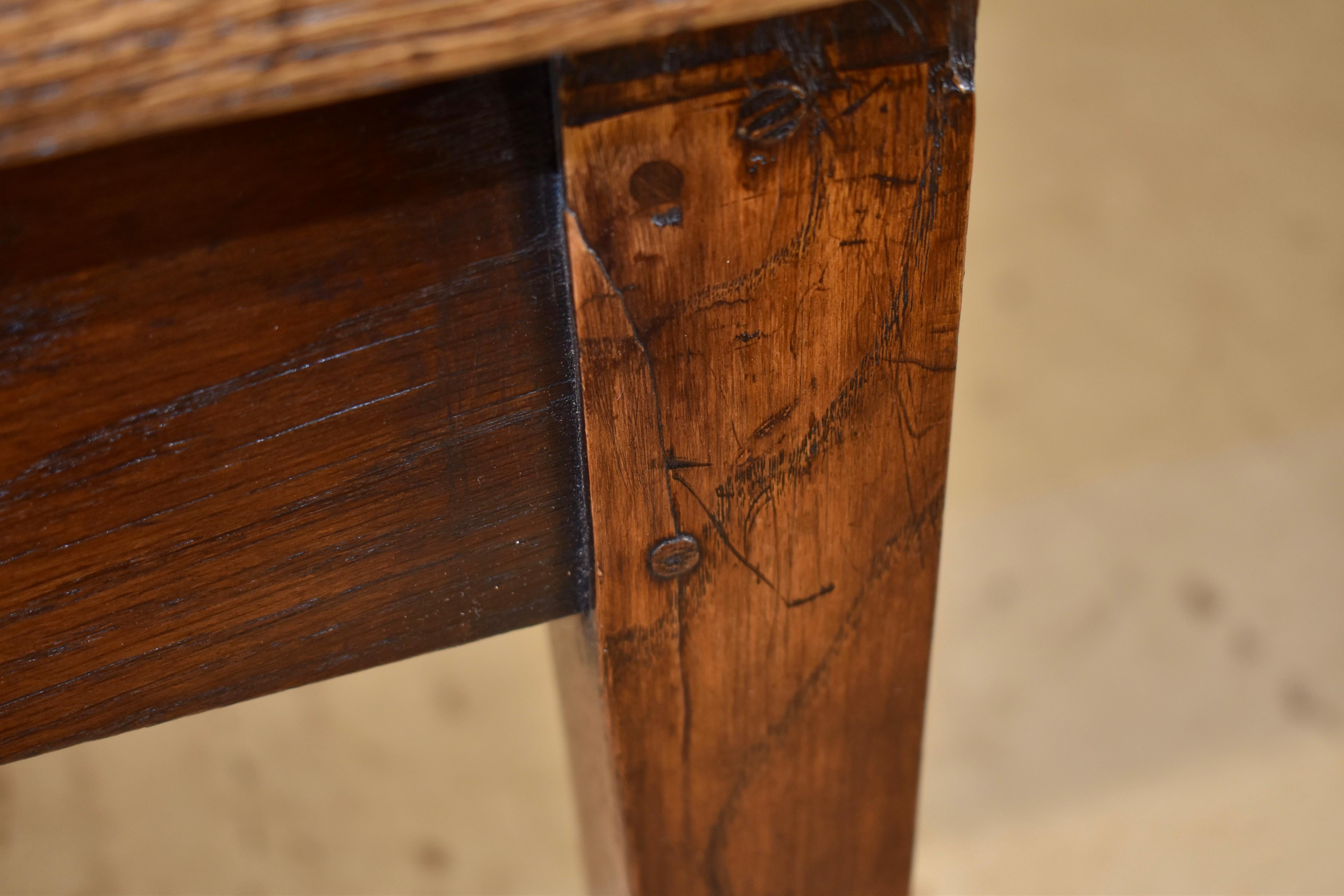 18th Century Chestnut Farm Table from France For Sale 4