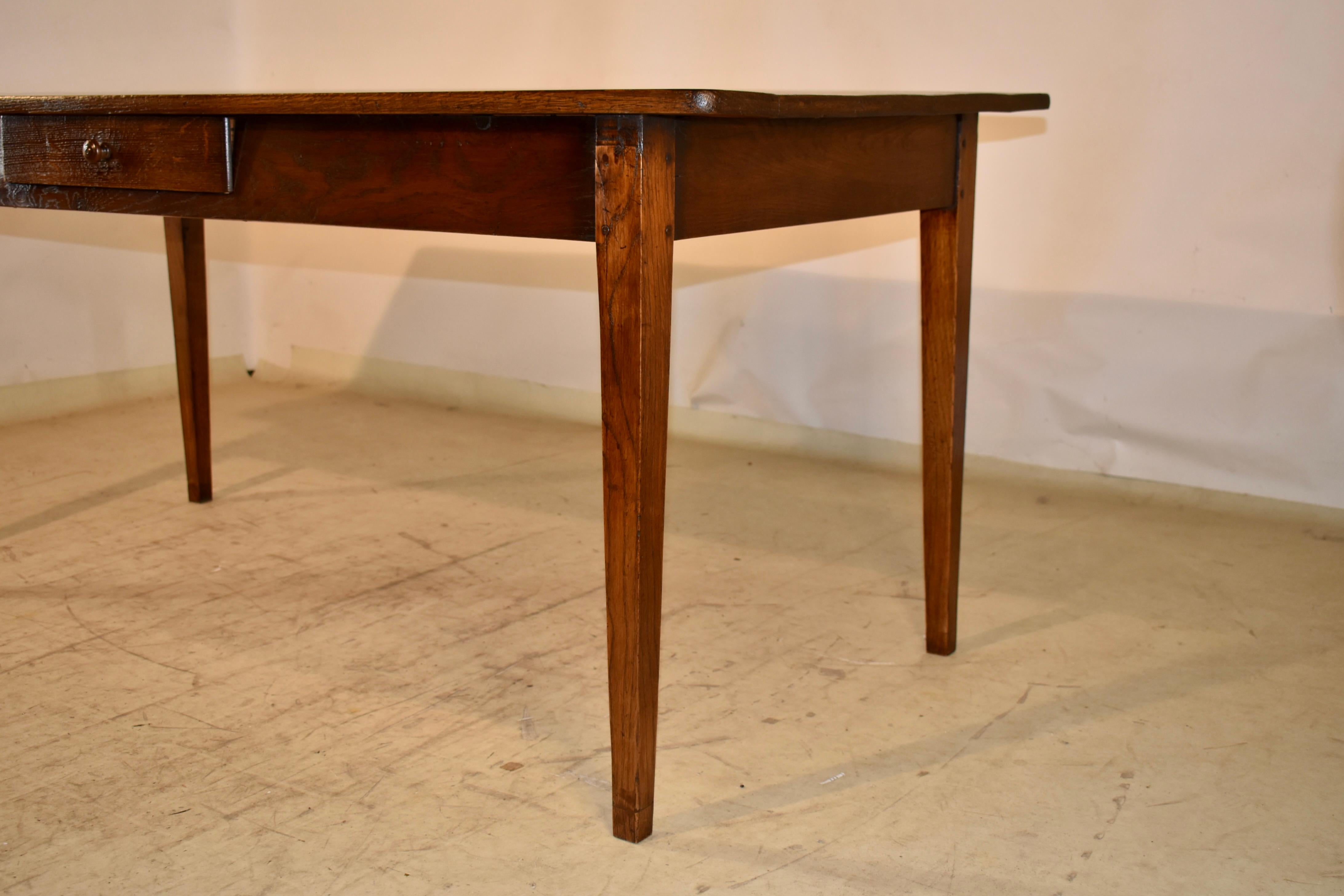 18th Century Chestnut Farm Table from France For Sale 8