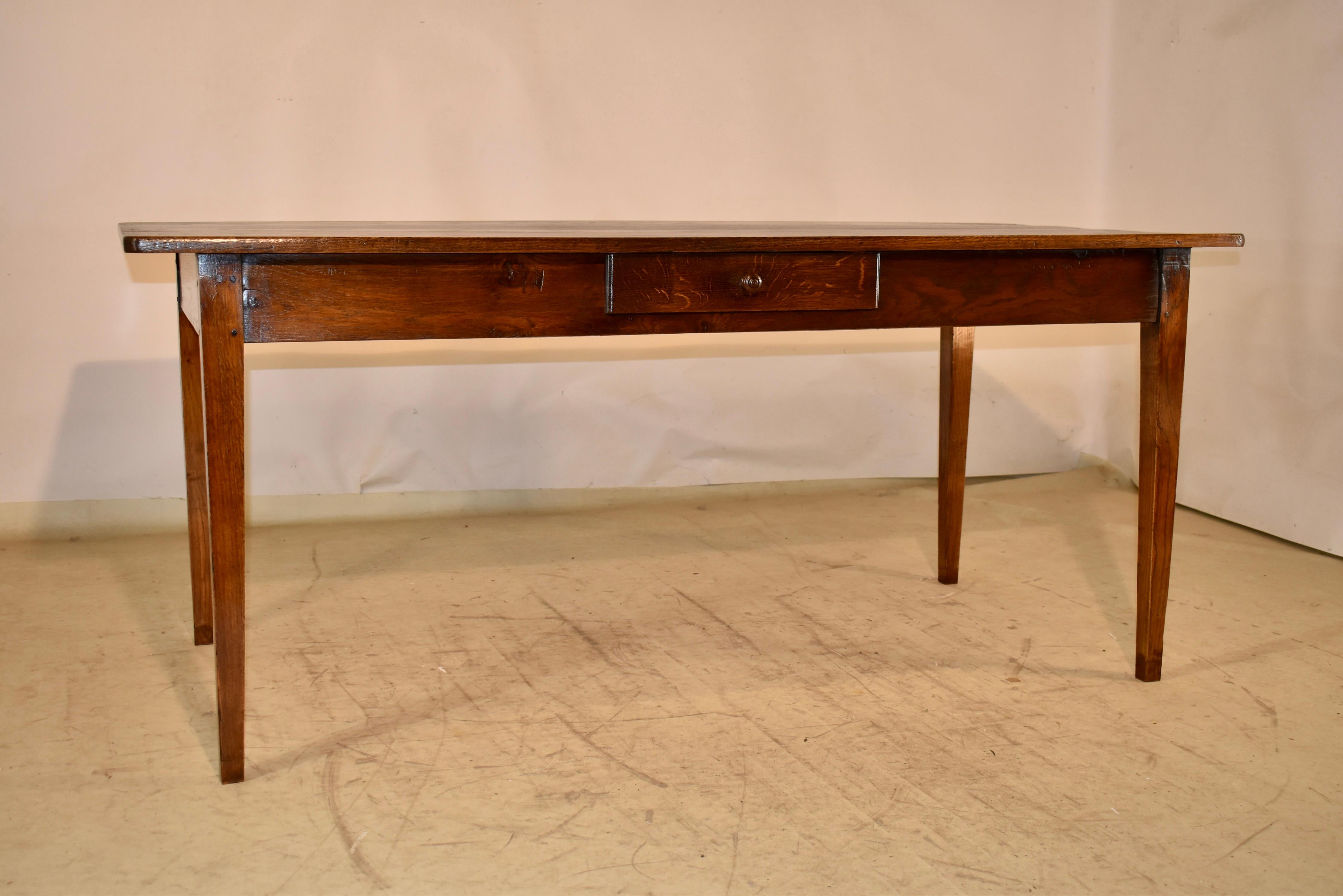 18th Century Chestnut Farm Table from France For Sale 11