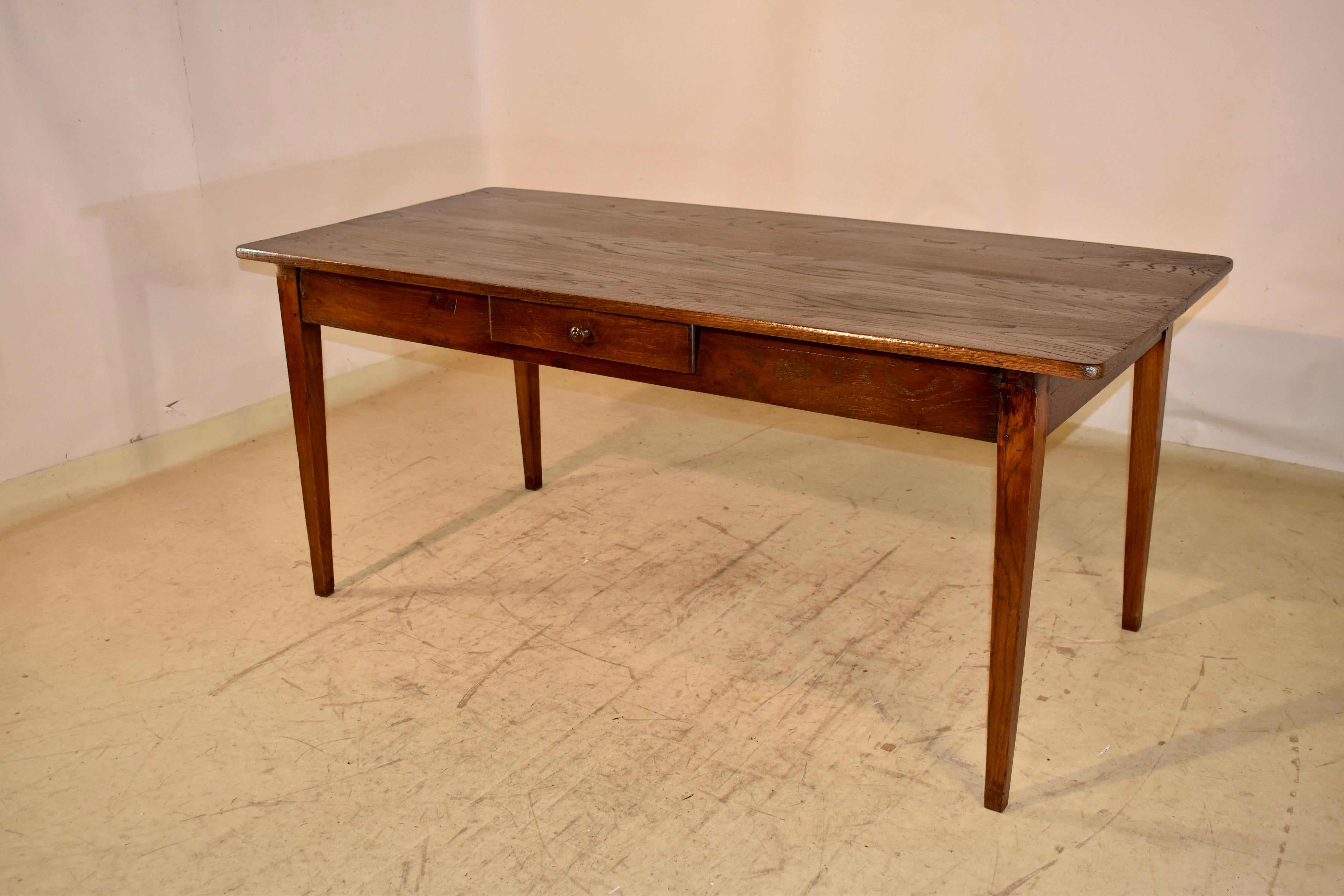 18th Century Chestnut Farm Table from France For Sale 10