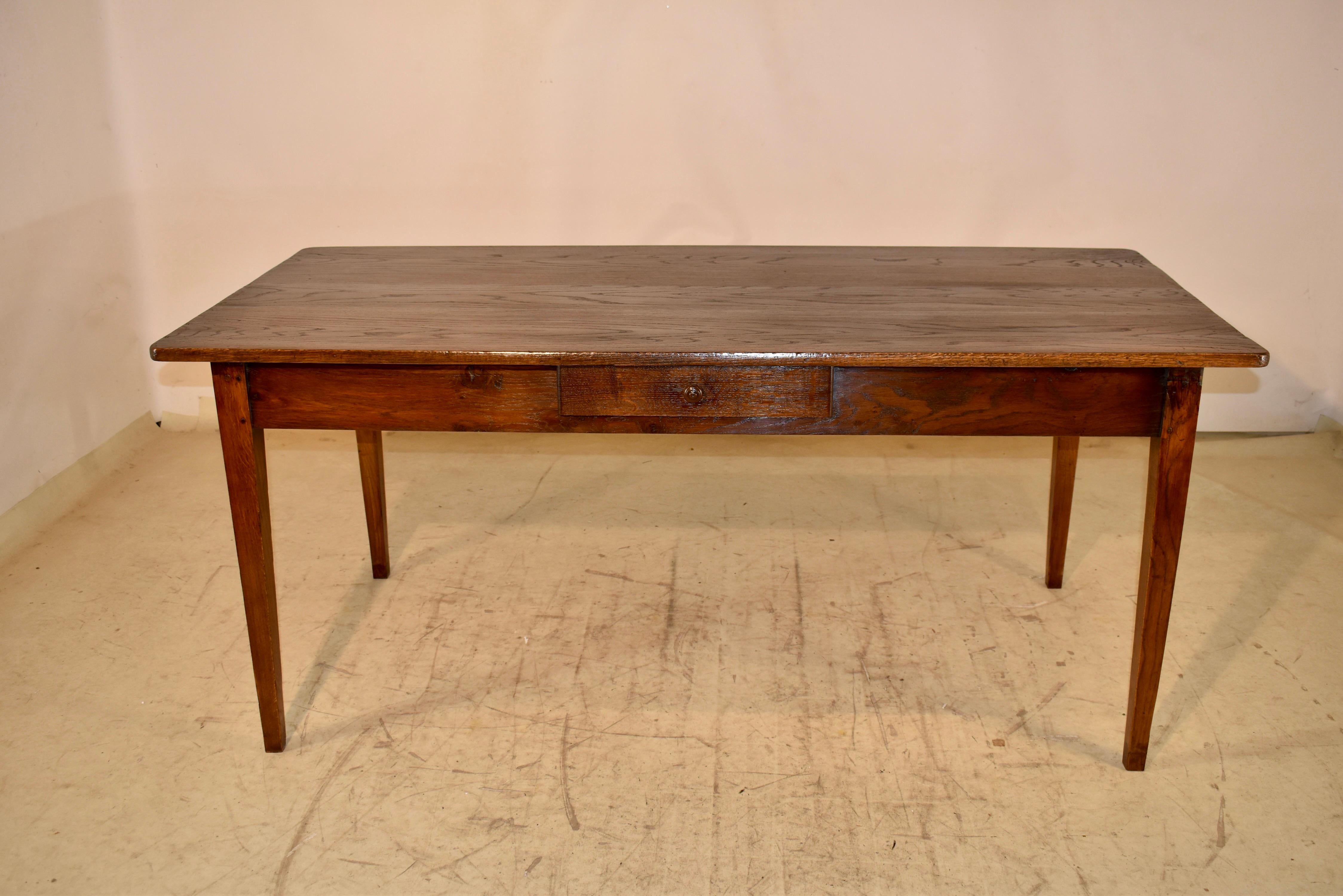 18th Century Chestnut Farm Table from France For Sale 9