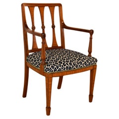 French Regency Mahogany Arm Chair, Circa 1940's