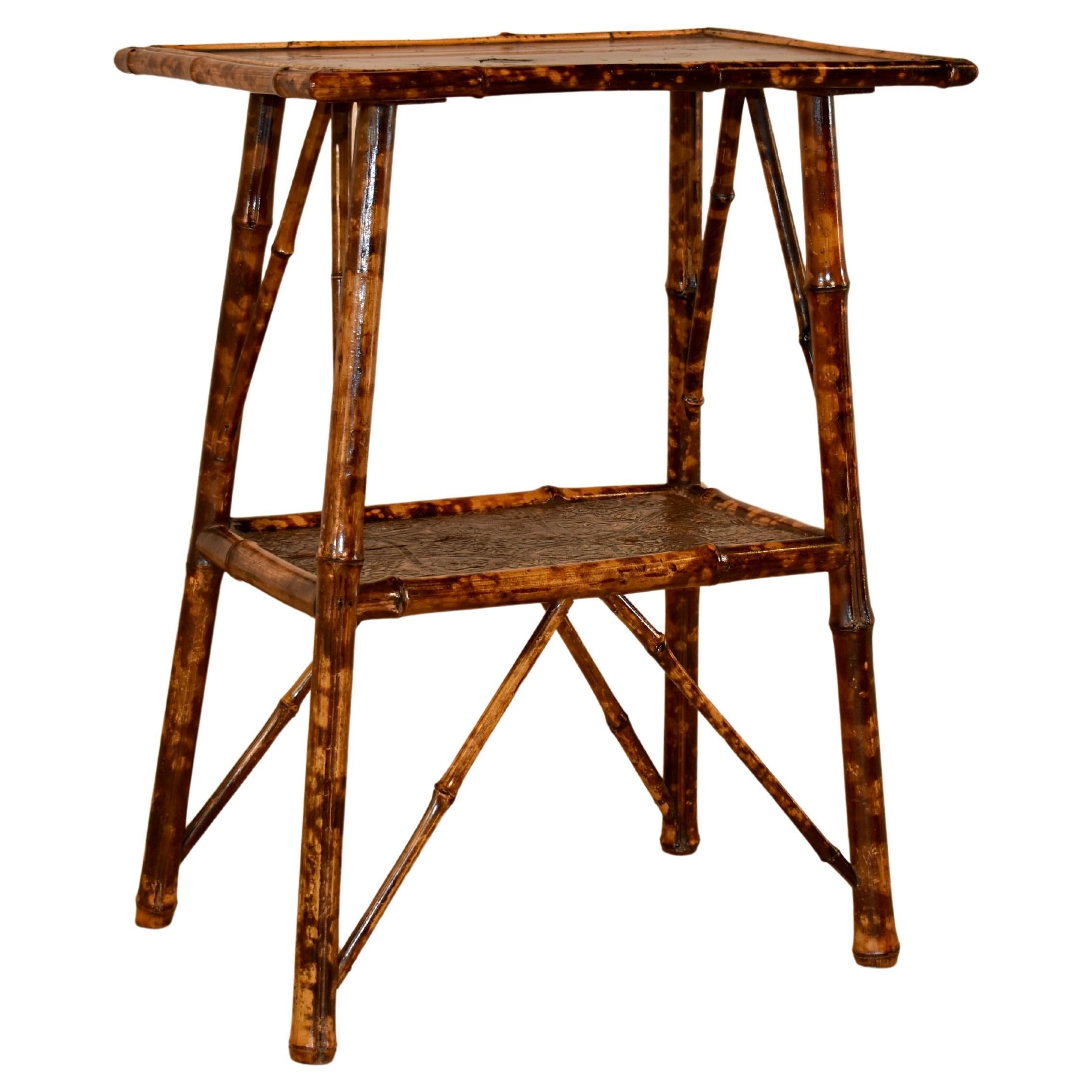 19th Century Tortoise Bamboo Side Table For Sale