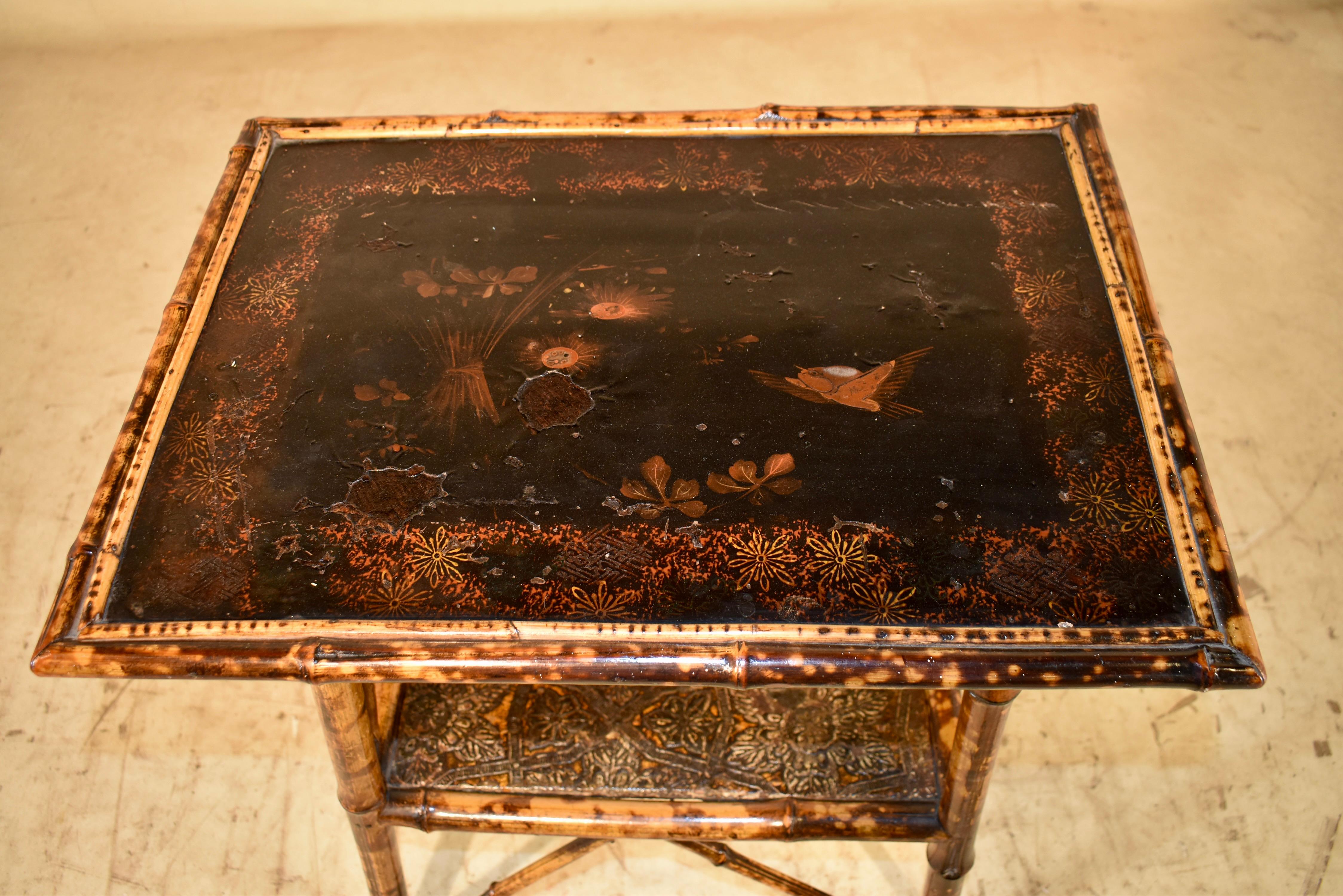 19th Century Tortoise Bamboo Side Table For Sale 7