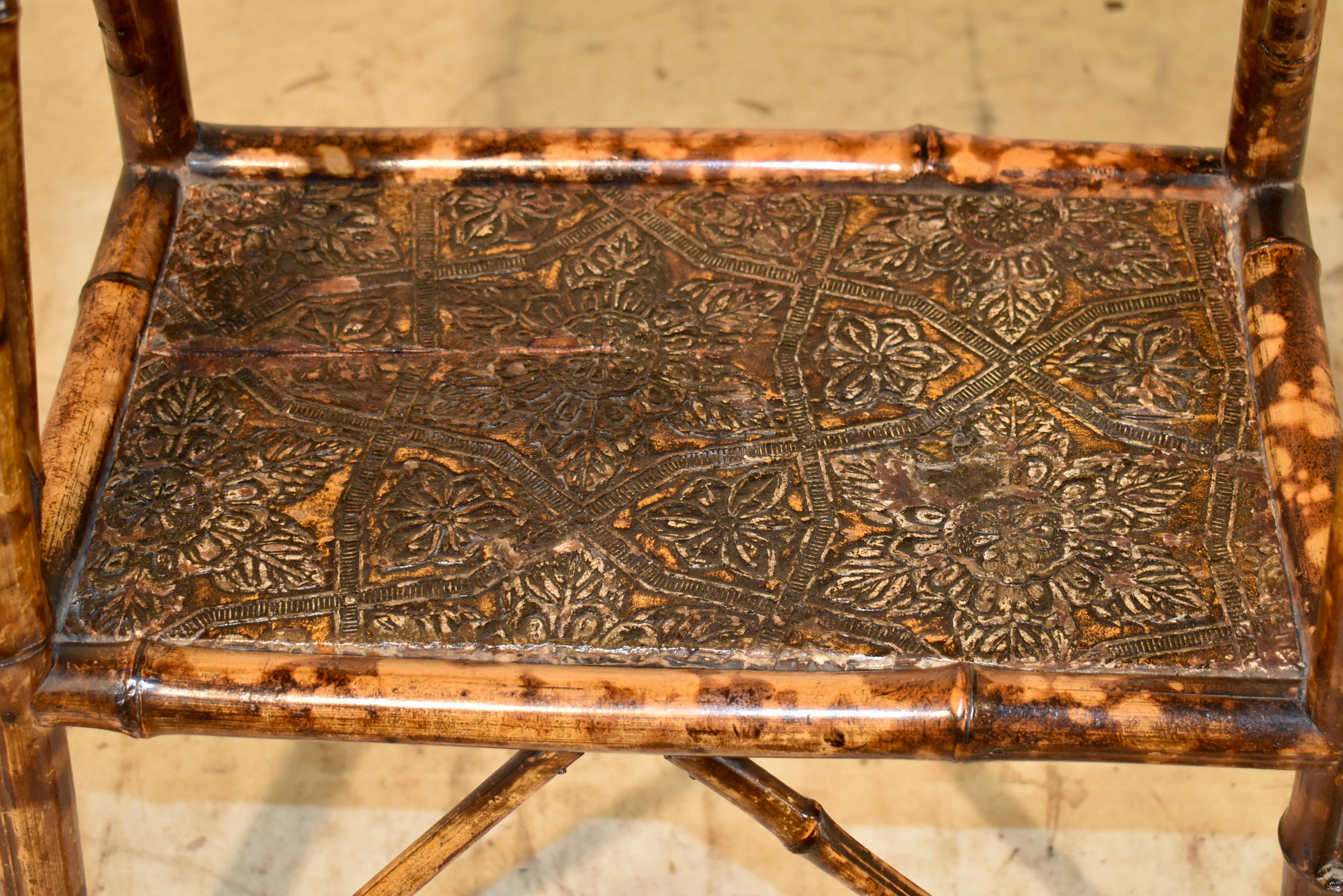 19th Century Tortoise Bamboo Side Table For Sale 5