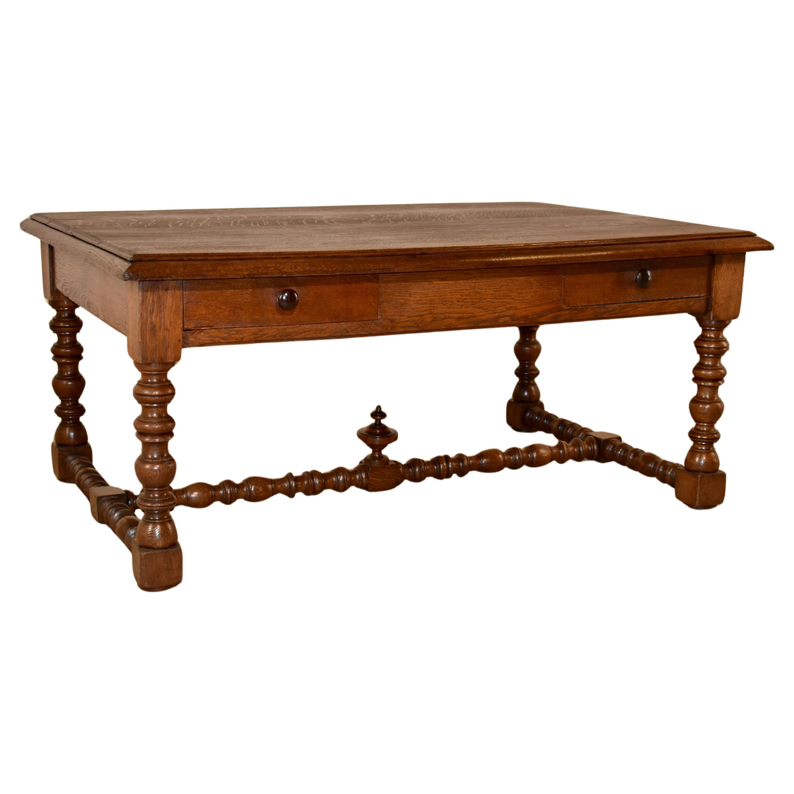 19th Century French Oak Coffee Table For Sale