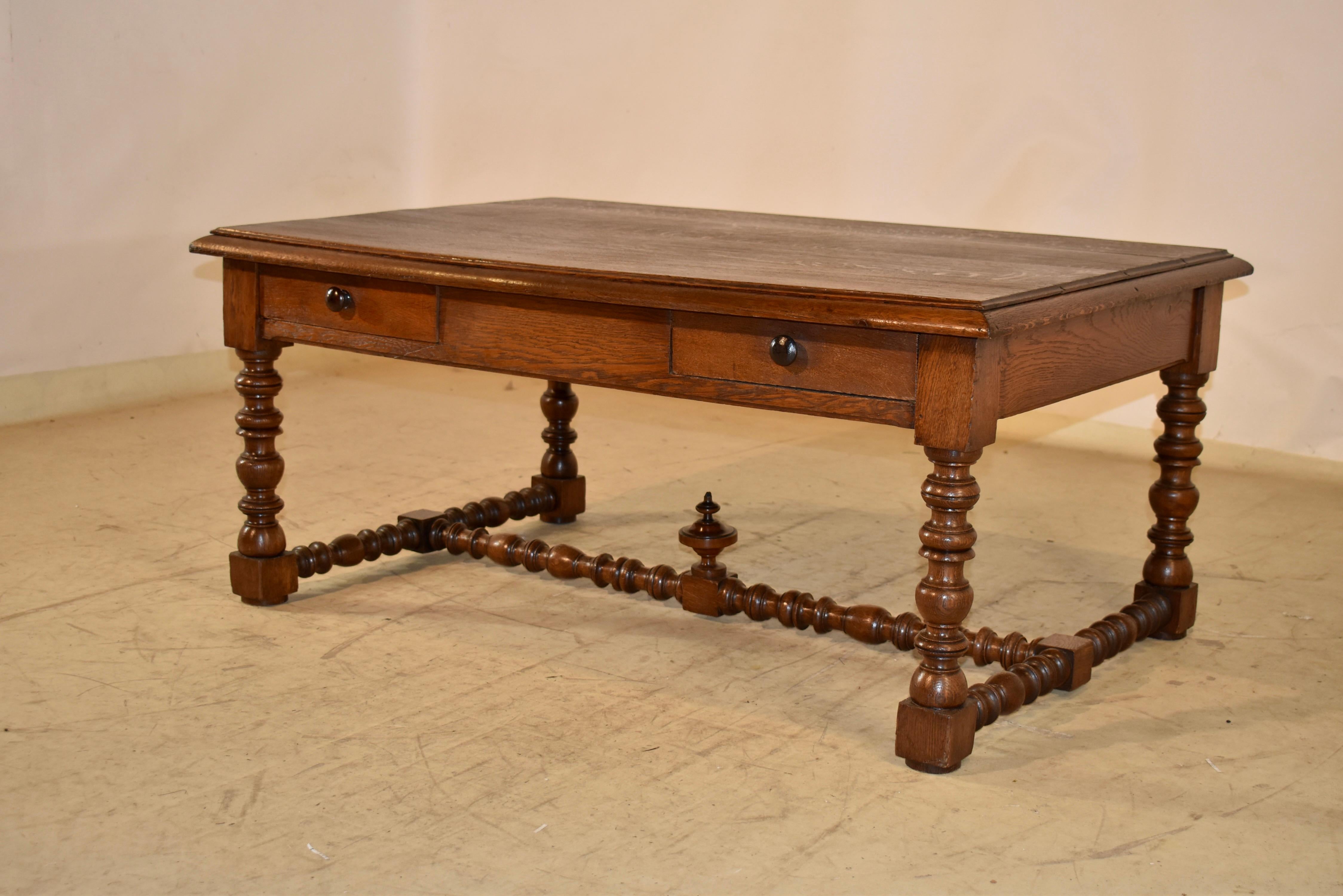 19th Century French Oak Coffee Table In Good Condition For Sale In High Point, NC