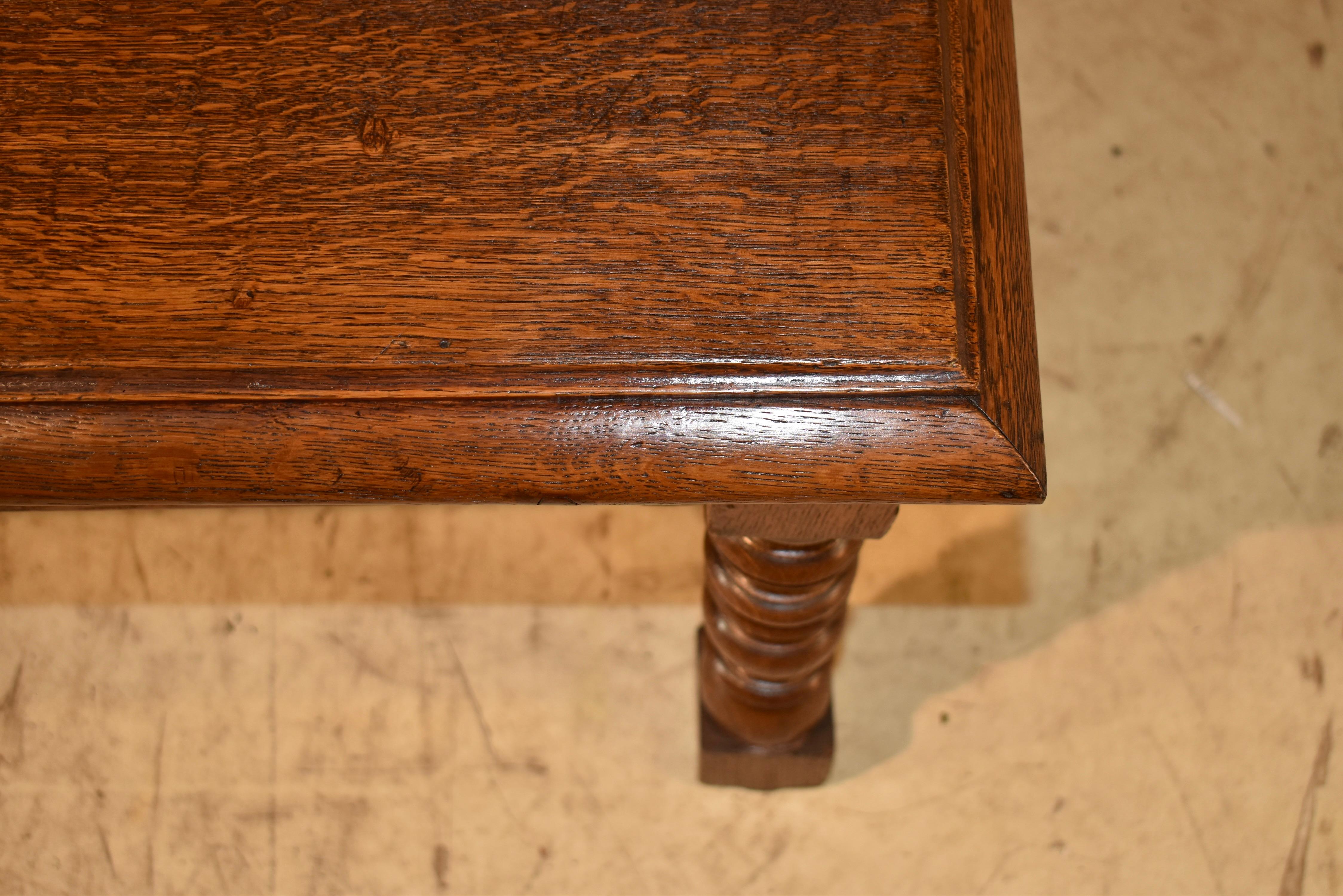 19th Century French Oak Coffee Table For Sale 2