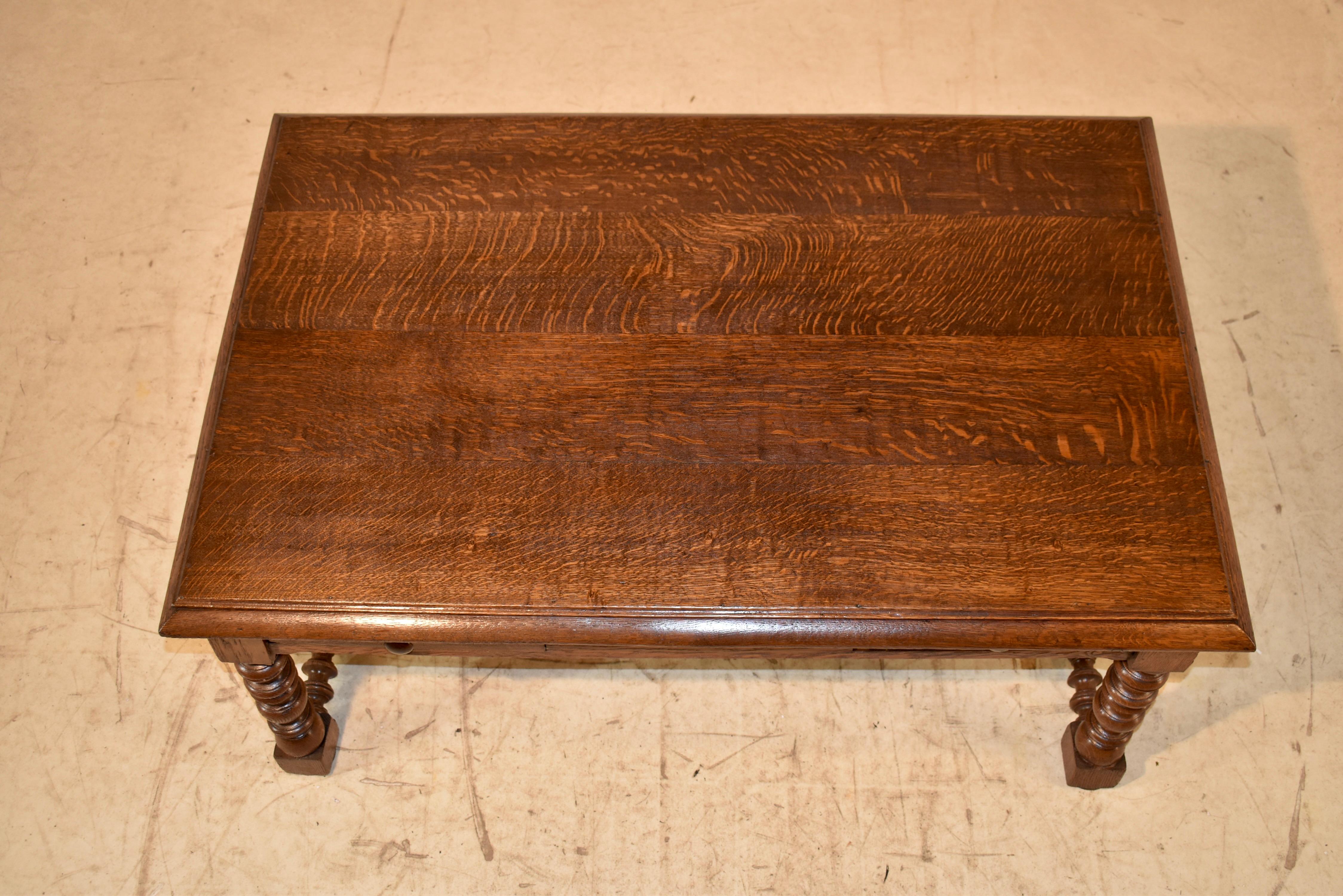 19th Century French Oak Coffee Table For Sale 3