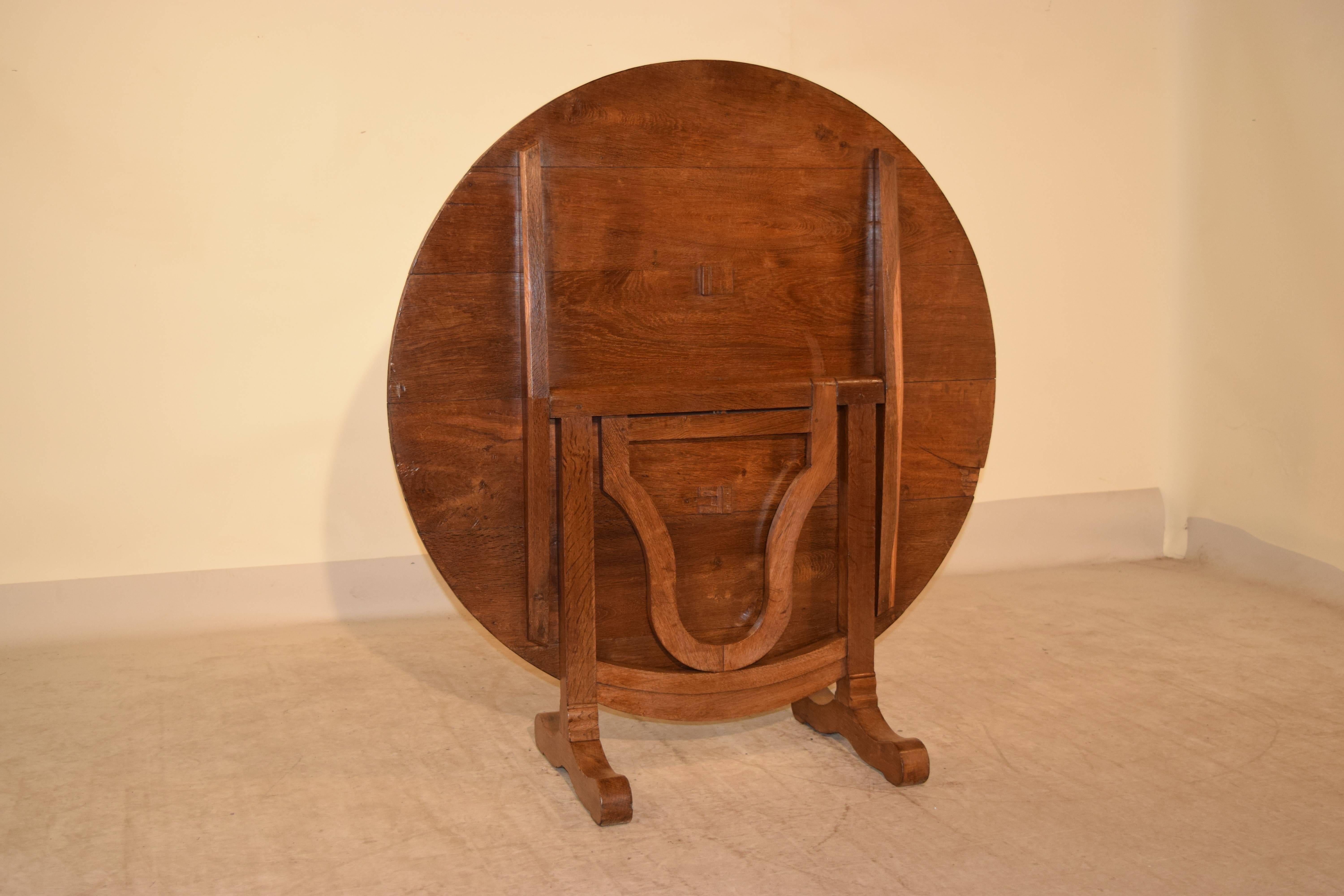 Rustic 19th Century French Wine Table in Oak