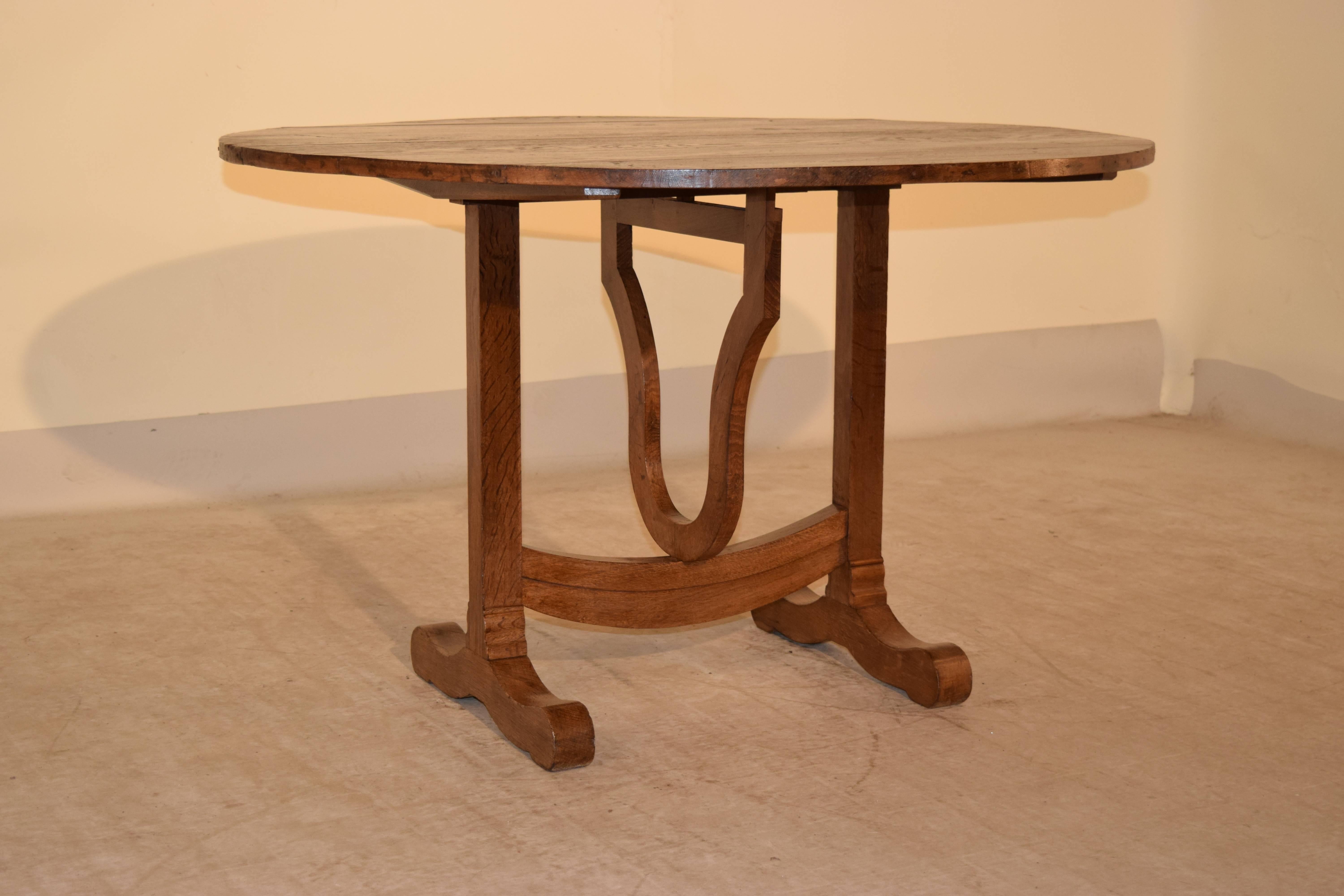 19th Century French Wine Table in Oak 1