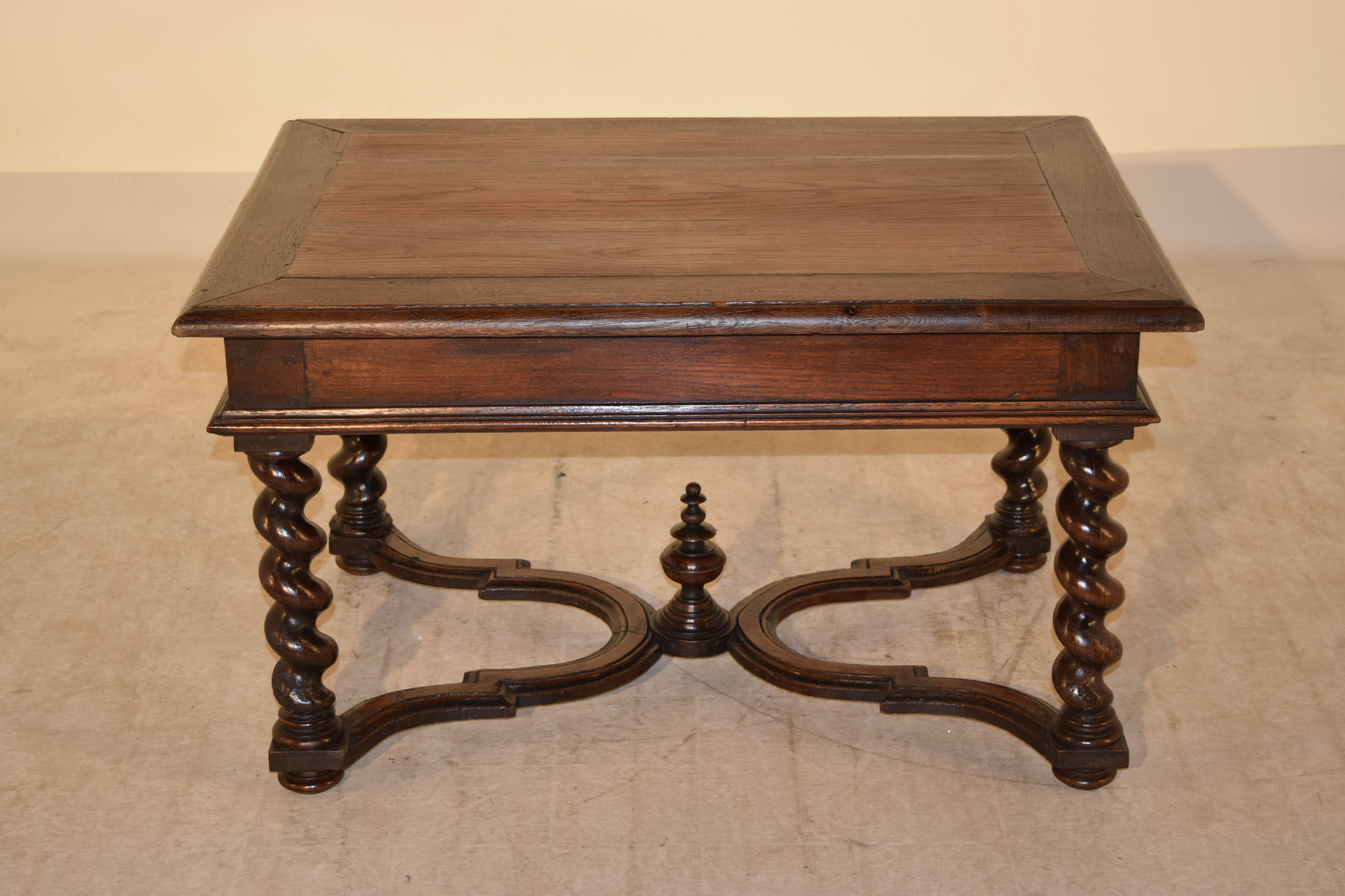 19th Century French Barley Twist Coffee Table In Excellent Condition In High Point, NC