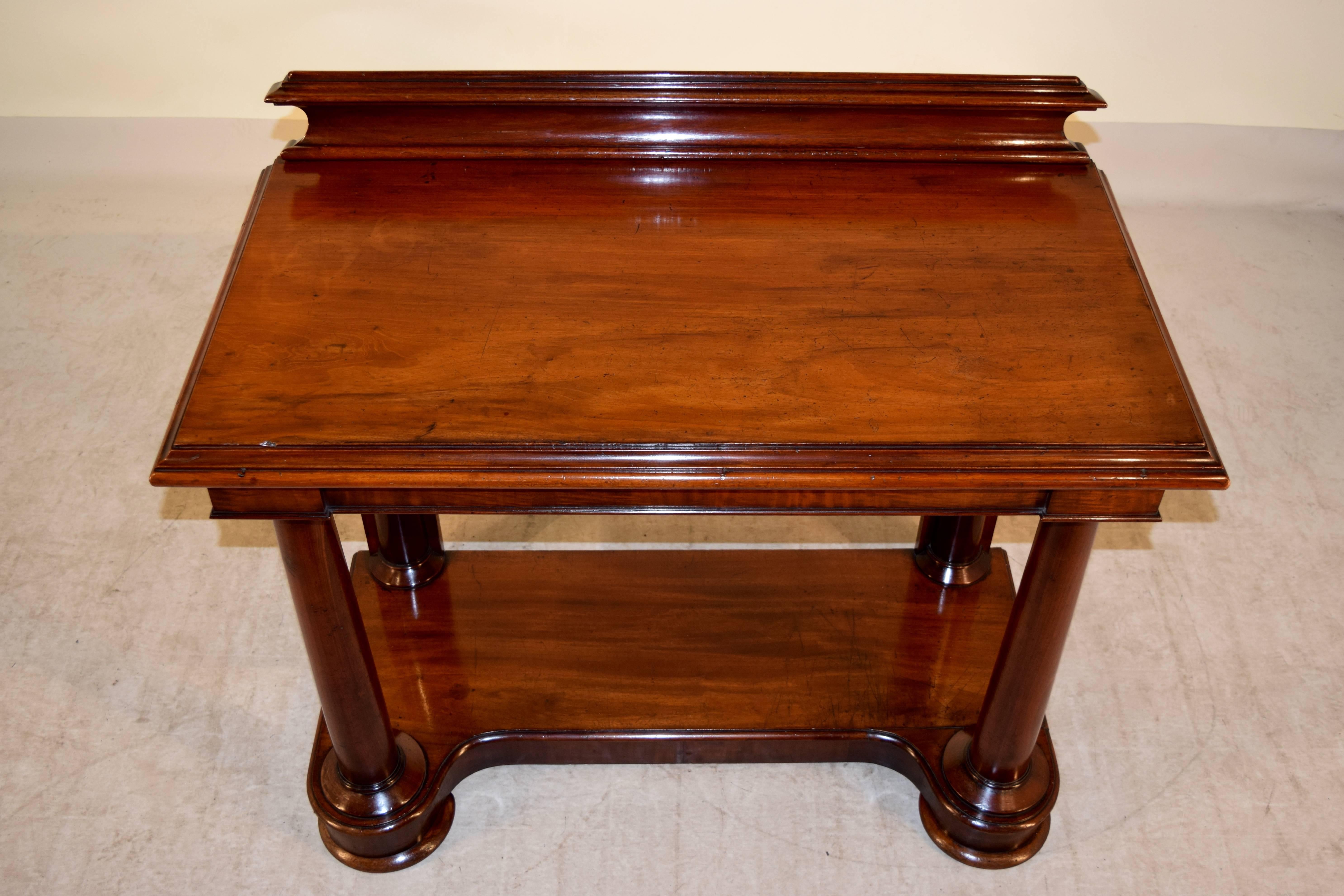 19th Century English Mahogany Console Table In Good Condition In High Point, NC