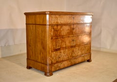 19th Century Burl Walnut Commode from France