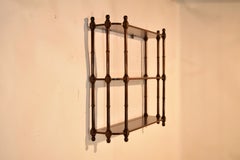 Circa 1950's English Mahogany Hanging Wall Shelf