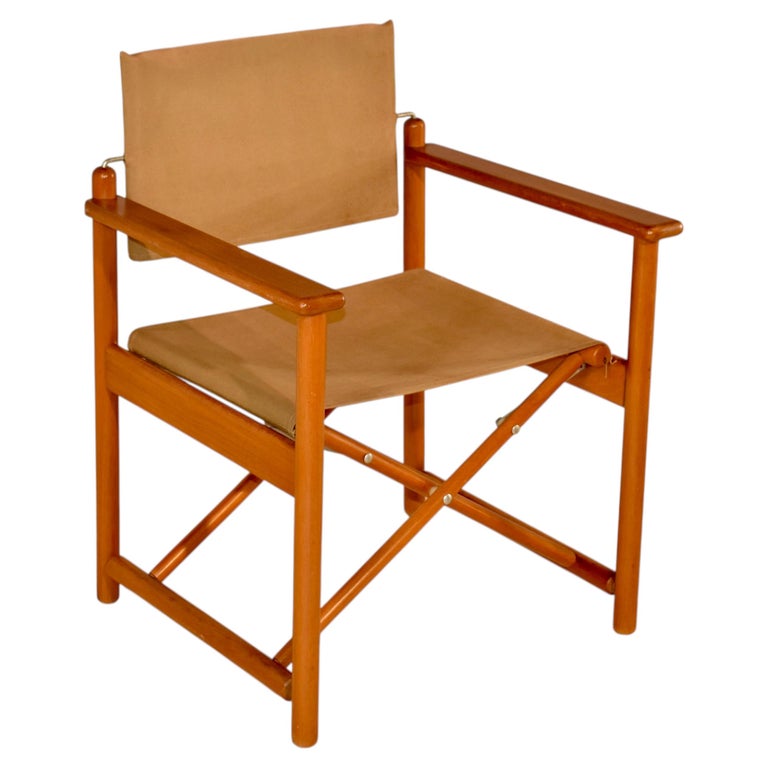 Mid-Century Folding Canvas Director's Chair For Sale at 1stDibs