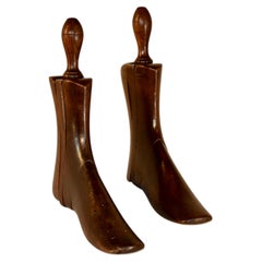 Pair of Late 19th Century English Oak Boot Lasts