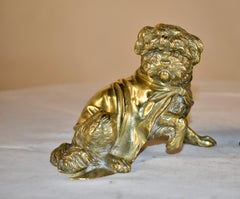 Pair of 19th Century French Bronze Brussels Griffon Figures