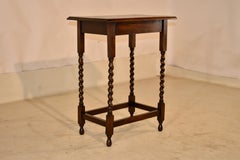 Circa 1900 Edwardian Oak Side Table from England