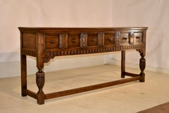 Period Edwardian English Oak Sideboard, C. 1900