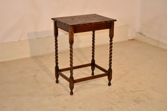 Edwardian Oak Side Table from England, C. 1900