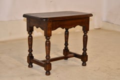 Sgabello in rovere inglese del XIX secolo