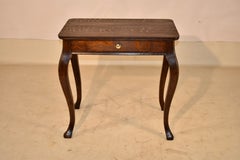 French Oak Side Table with Cabriole Legs, Circa 1900