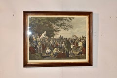 "Stump Speaking" Framed Lithograph with Blown Glass