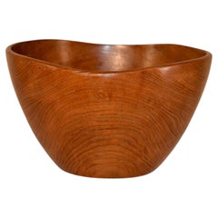 Mid-Century Hand-Turned Teak Bowl, Circa 1960