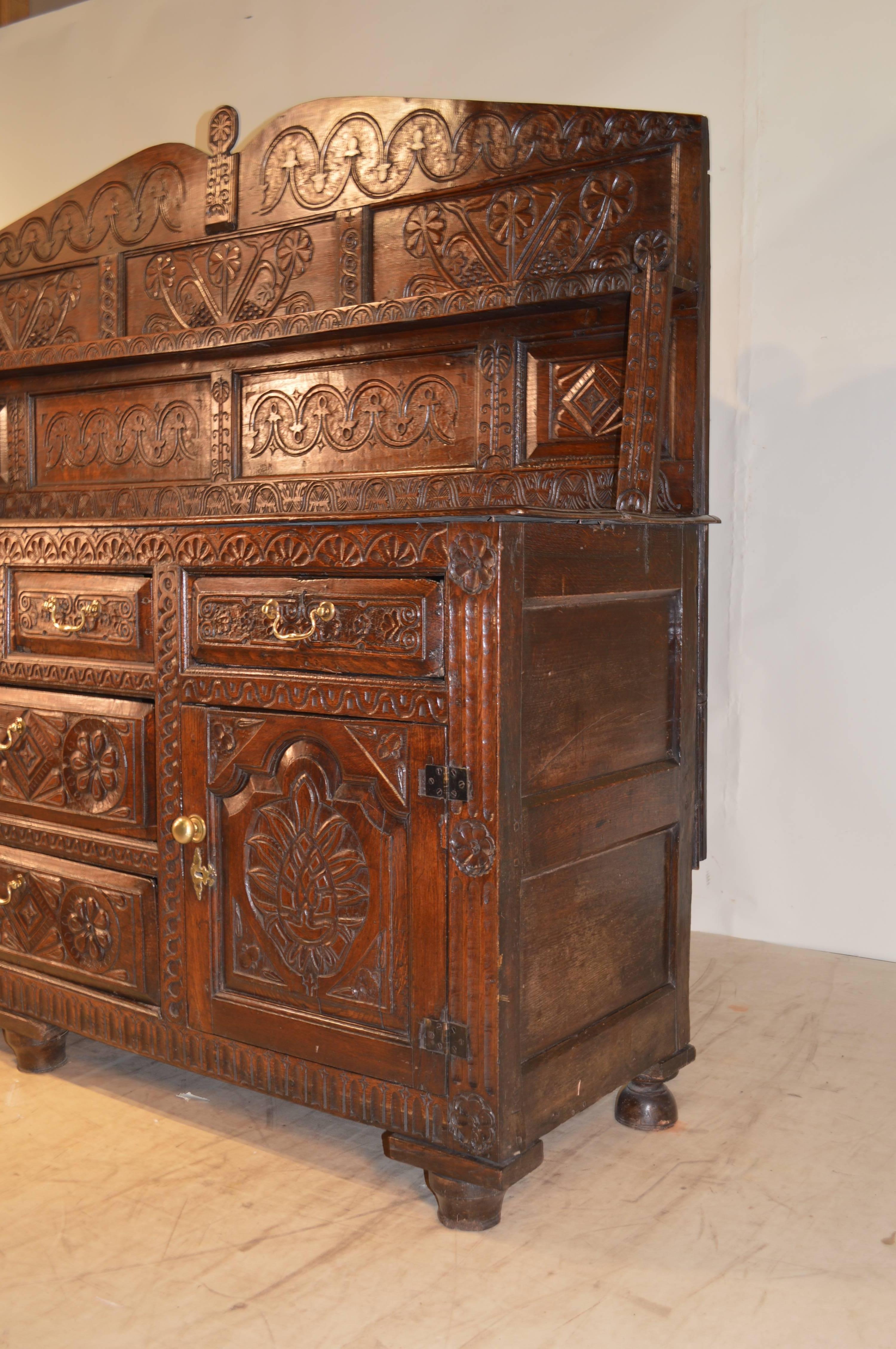 William and Mary 17th Century Welsh Oak Dresser