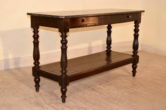 19th Century English Server with Marble Top